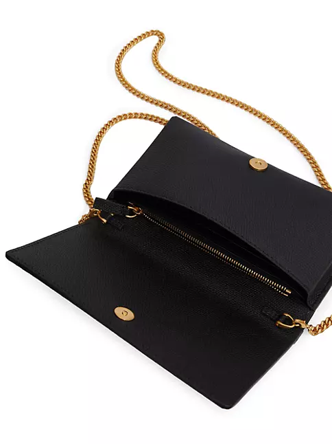 Valentino Garavani VLOGO Flap Leather Wallet on Chain