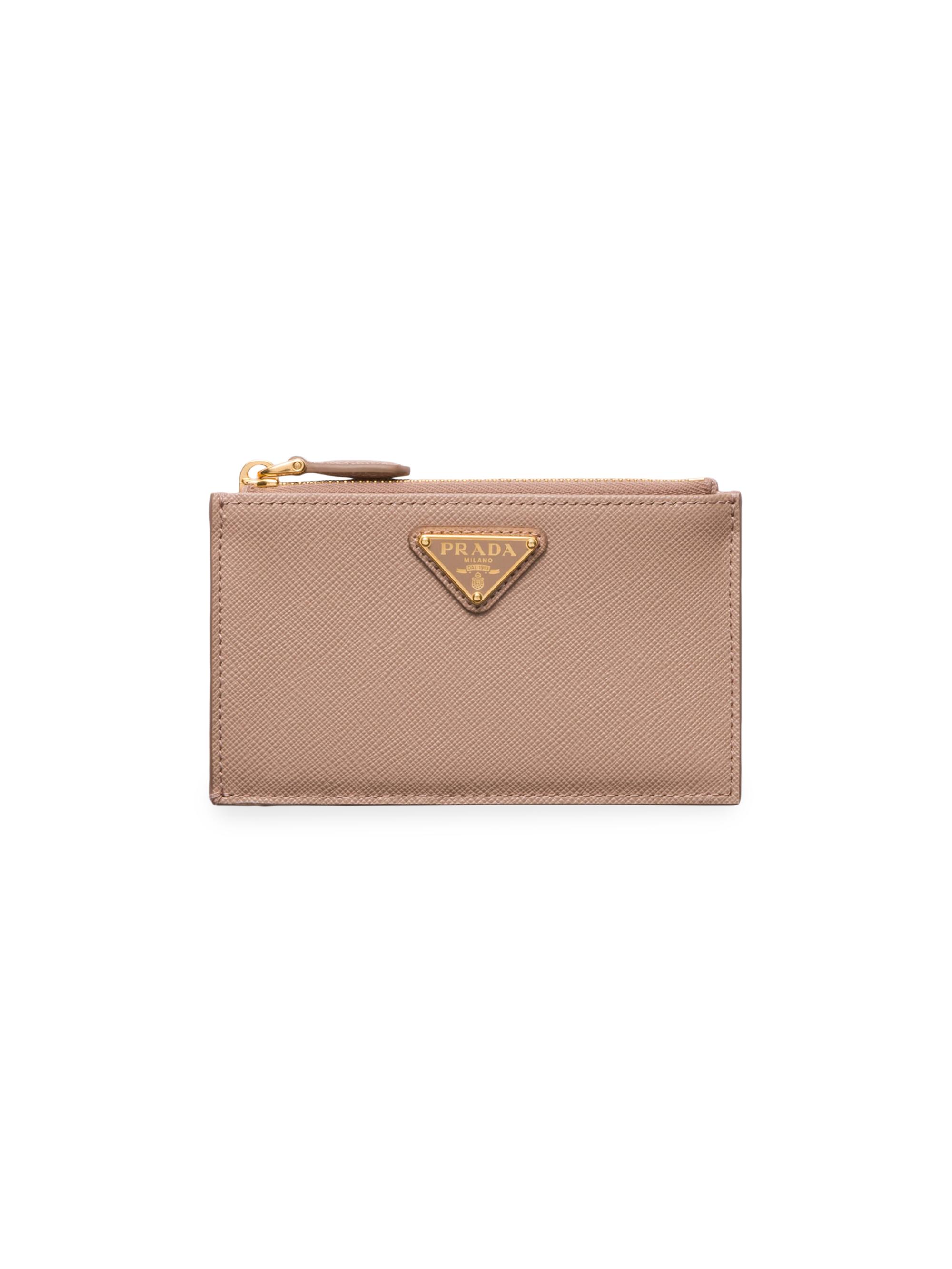 Prada Small Saffiano and Smooth Leather Wallet | Saks Fifth Avenue