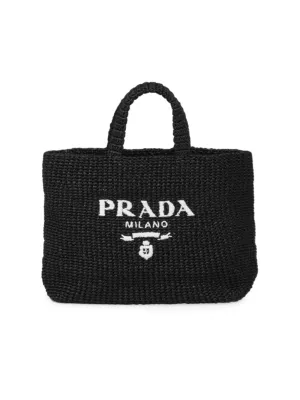 Shop Prada Raffia Tote Bag | Saks Fifth Avenue