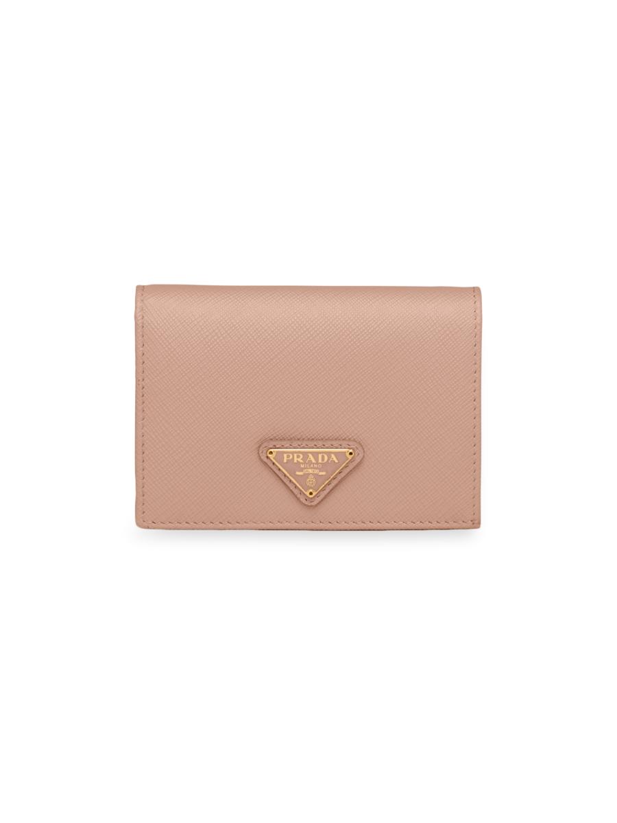 Prada Women's Small Saffiano Leather Wallet In Sand