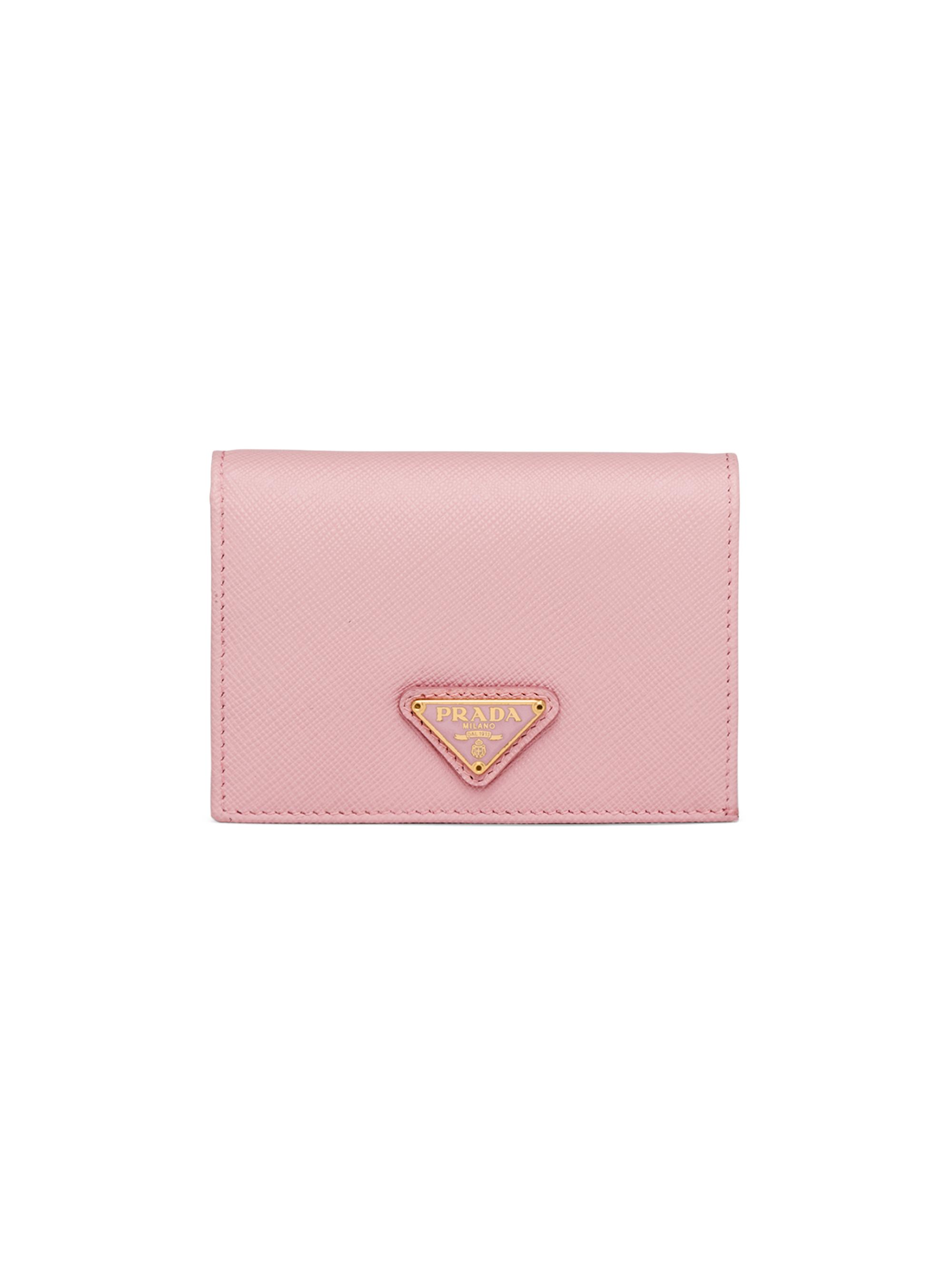 Prada Women's  Saffiano Leather Wallet - Pink Gold