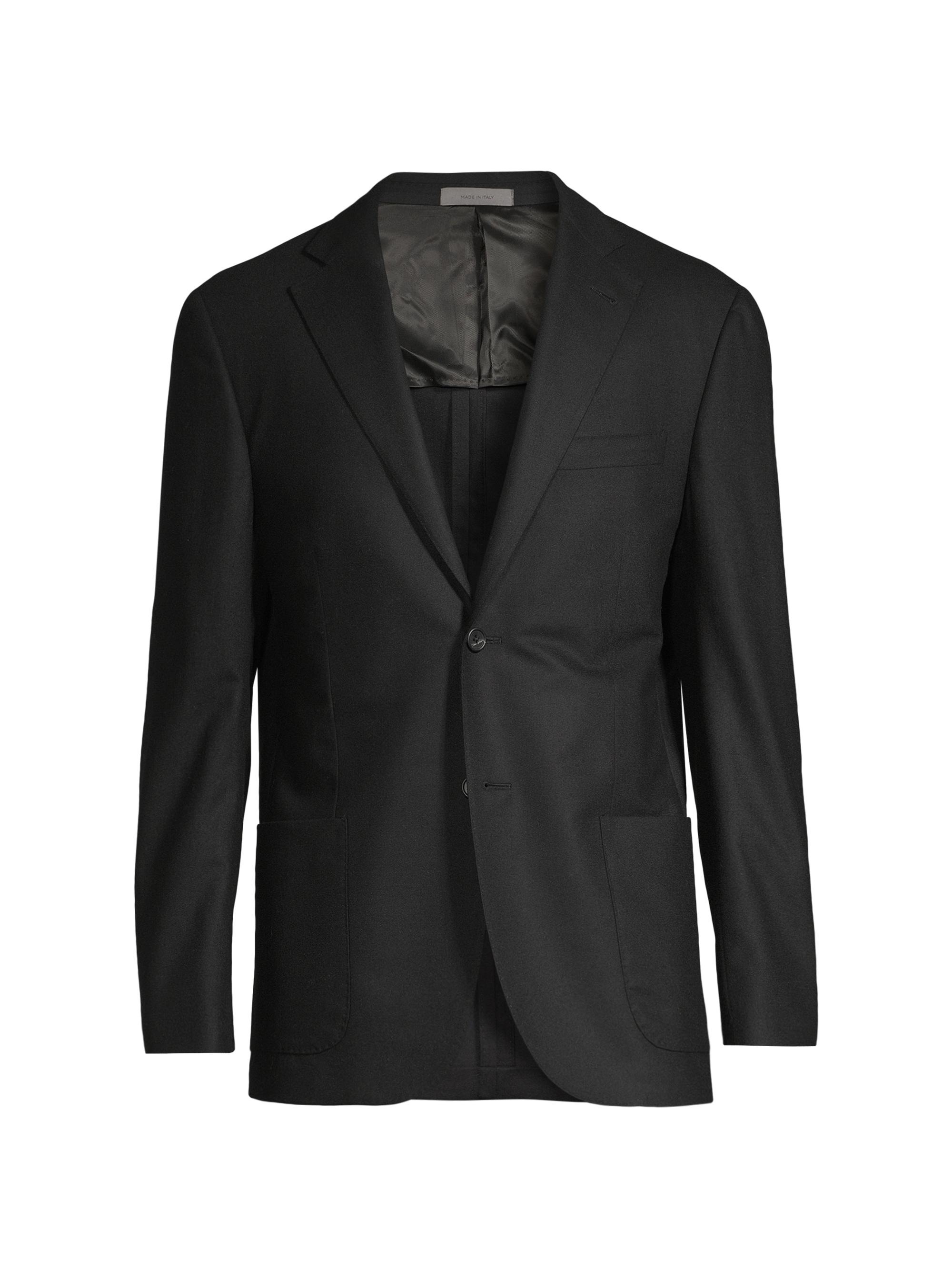 Corneliani Men's Wool Two-Button Suit Jacket - Black