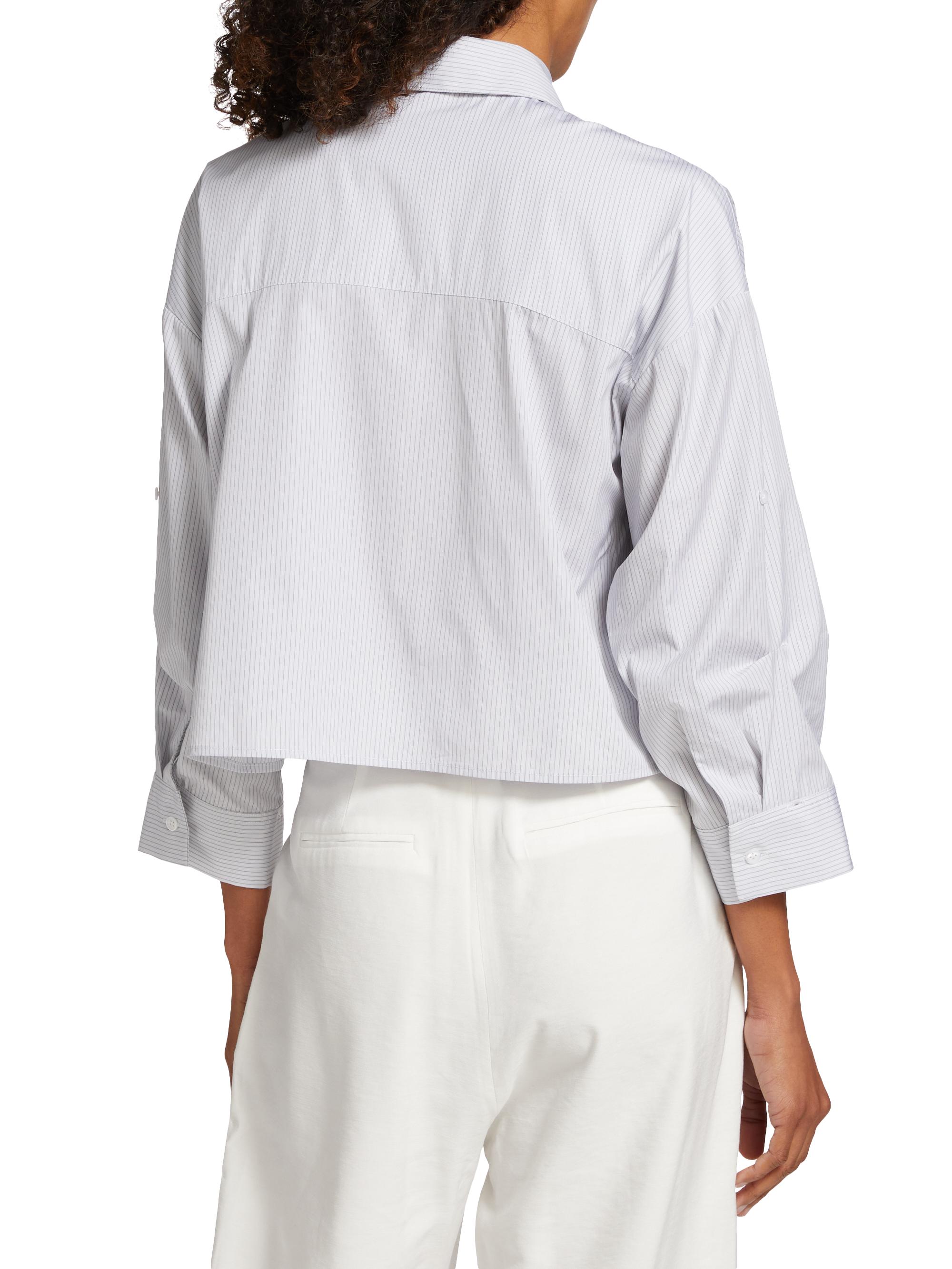 TWP Next Ex Stripe Cotton Crop Shirt | Saks Fifth Avenue
