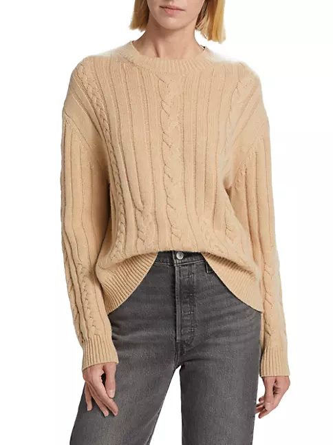 Shop TWP Boy Collared Cable-Knit Sweater | Saks Fifth Avenue