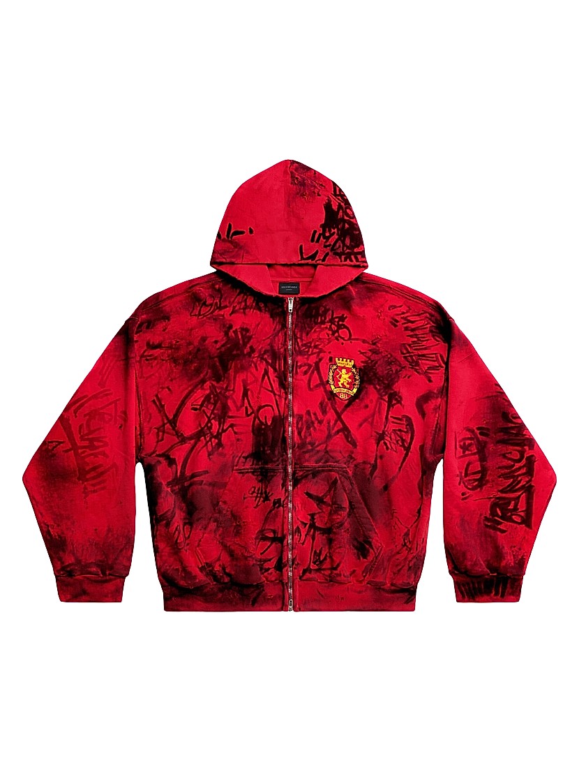 Shop Balenciaga Skater Zip-Up Hoodie Medium Fit | Saks Fifth Shop Balenciaga Skater Zip-Up Hoodie Medium Fit | Saks Fifth
