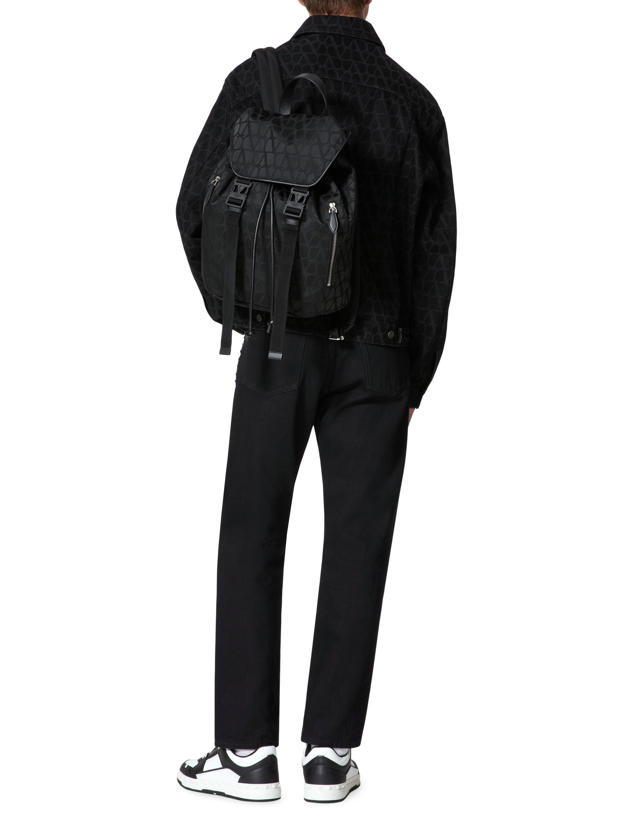 Valentino Garavani Black Iconographe Nylon Backpack | Saks Fifth