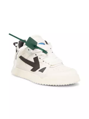 OFF-WHITE - Mid Top Sponge Leather Sneakers