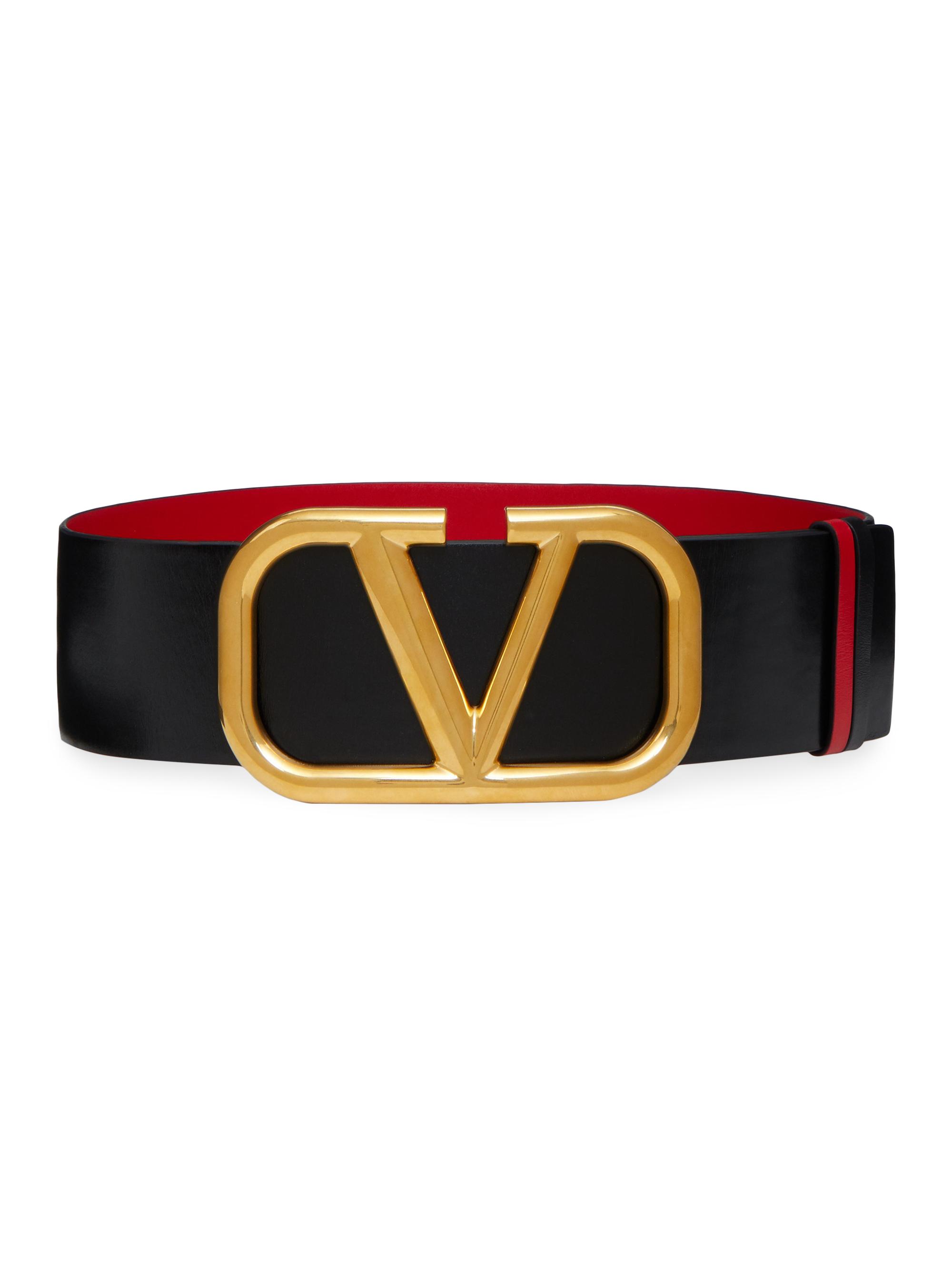 Valentino Garavani Brown VLogo Buckle Belt