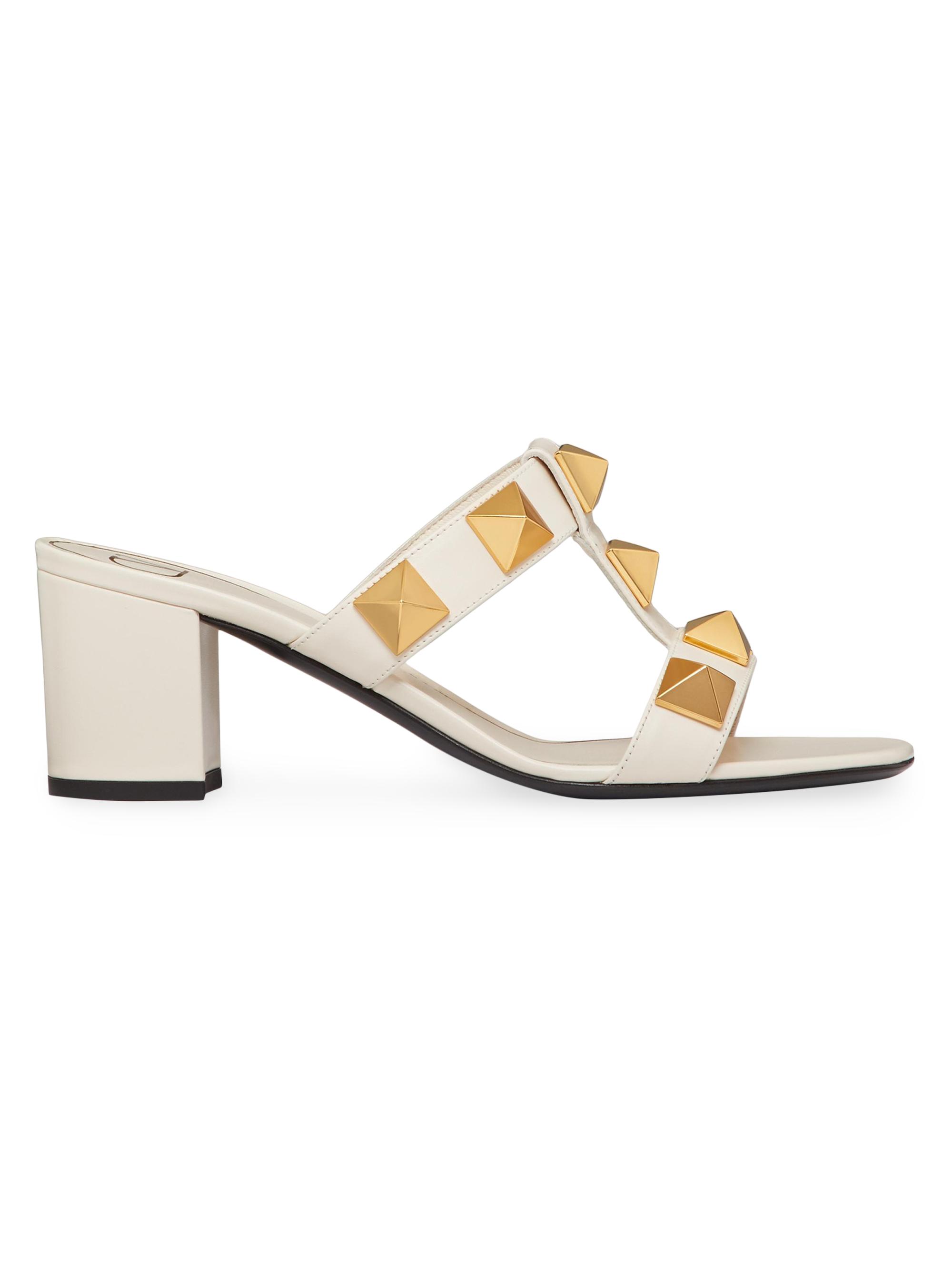 Valentino Garavani Off-White Roman Stud Sandals