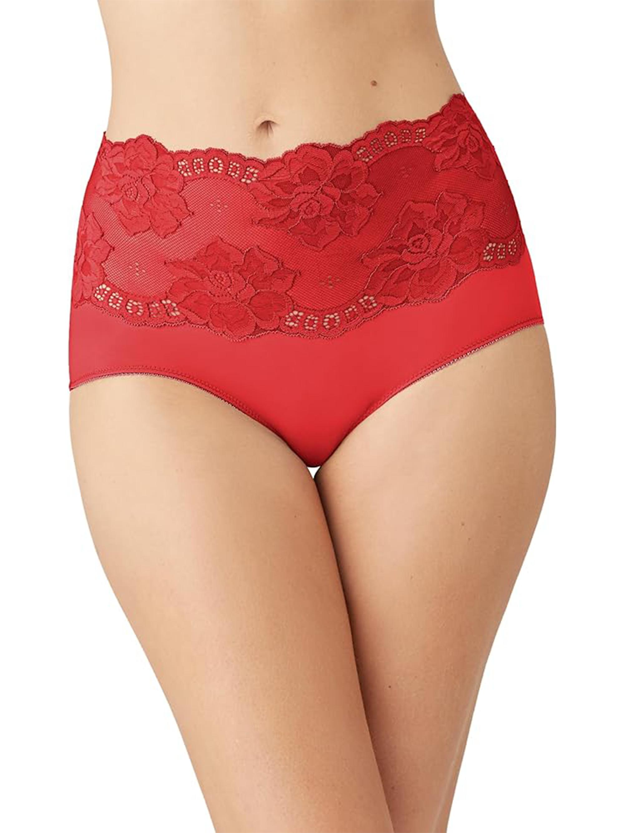 Wacoal Women's Light & Lacy Mid-Rise Brief - Barbados Cherry