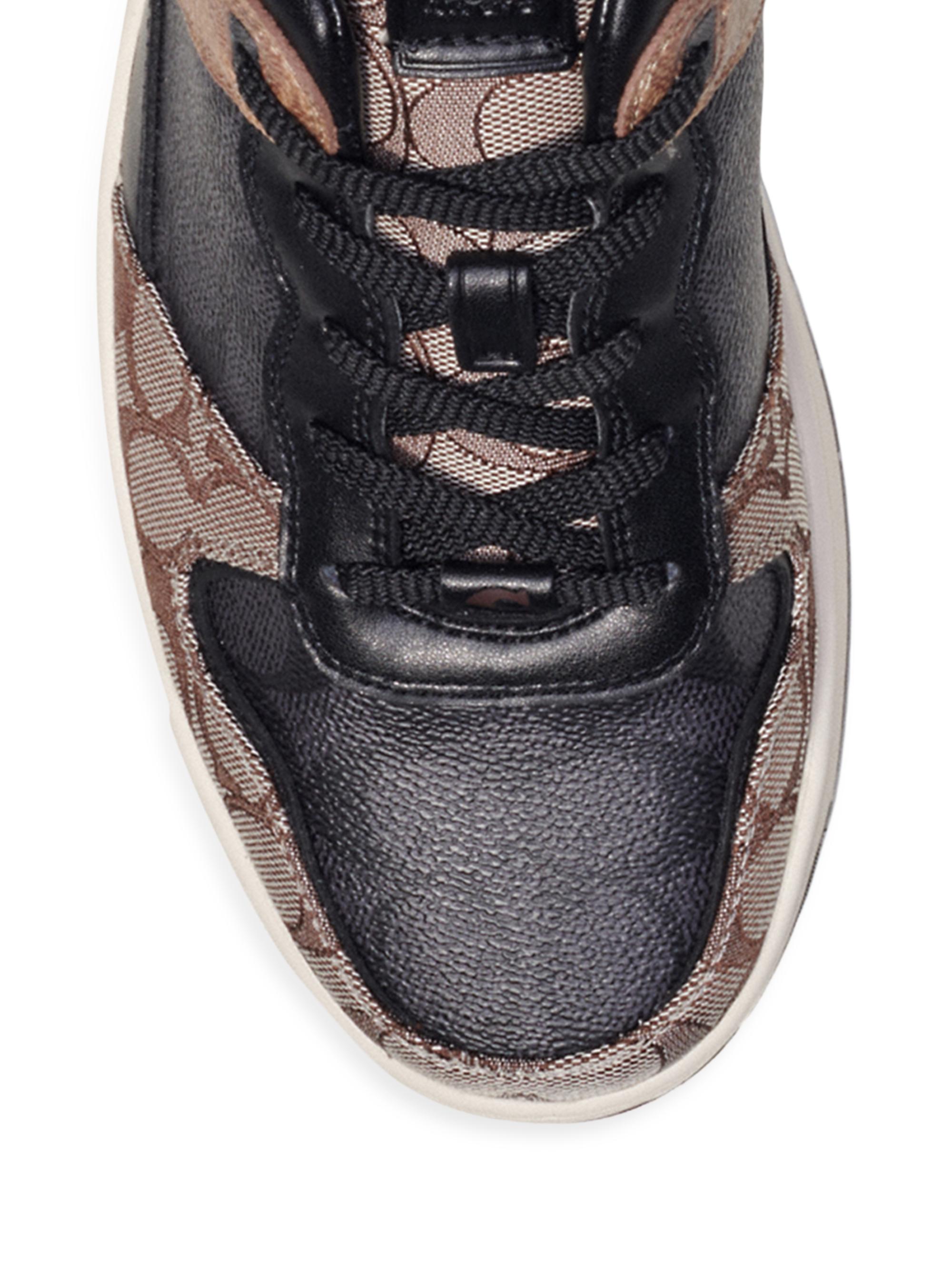 COACH C201 Monogram Coated Canvas Sneakers | Saks Fifth Avenue