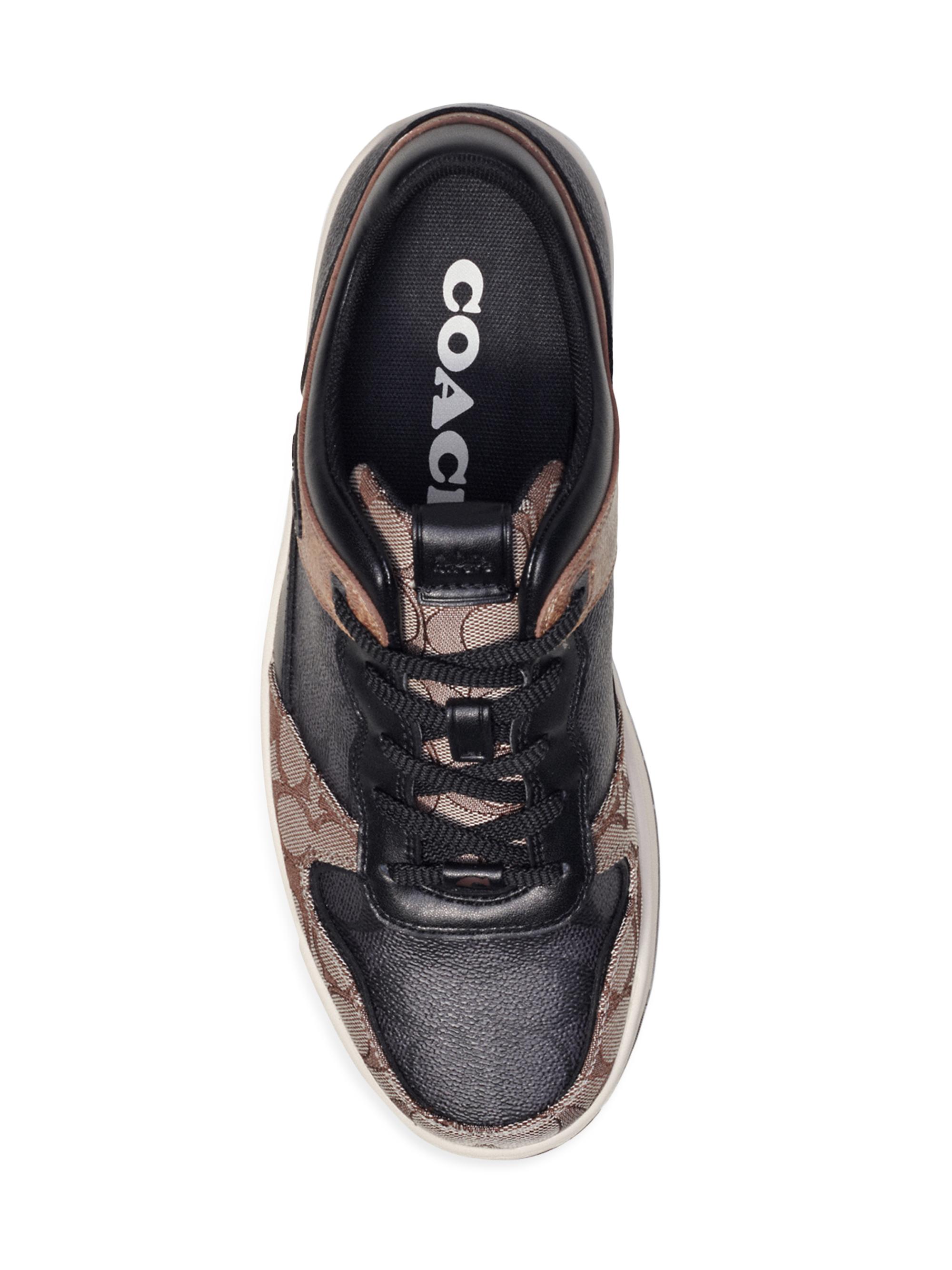 COACH C201 Monogram Coated Canvas Sneakers | Saks Fifth Avenue