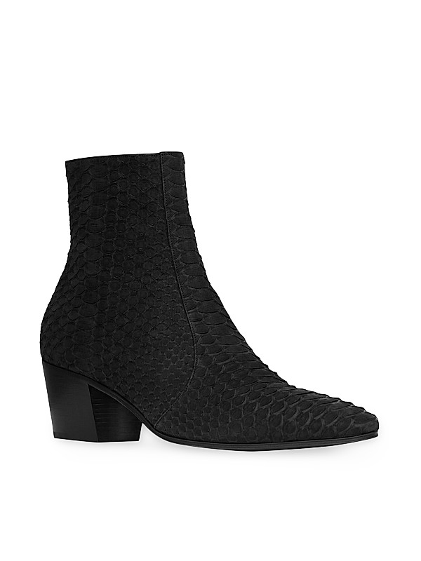 Shop Saint Laurent Vassili Zipped Boots In Python Leather Shop Saint Laurent Vassili Zipped Boots In Python Leather