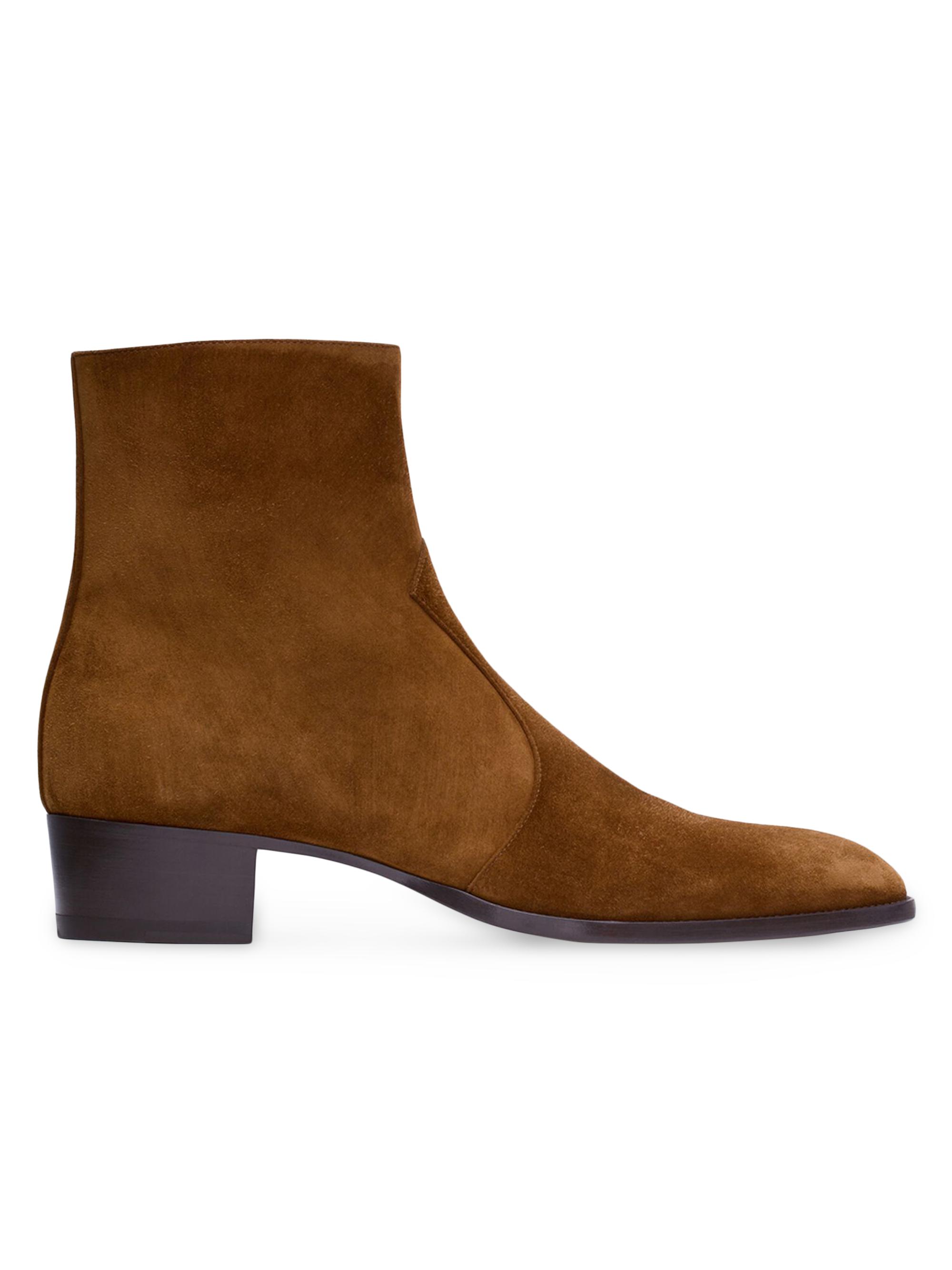 Saint Laurent Men's Wyatt Boots In Suede - Land