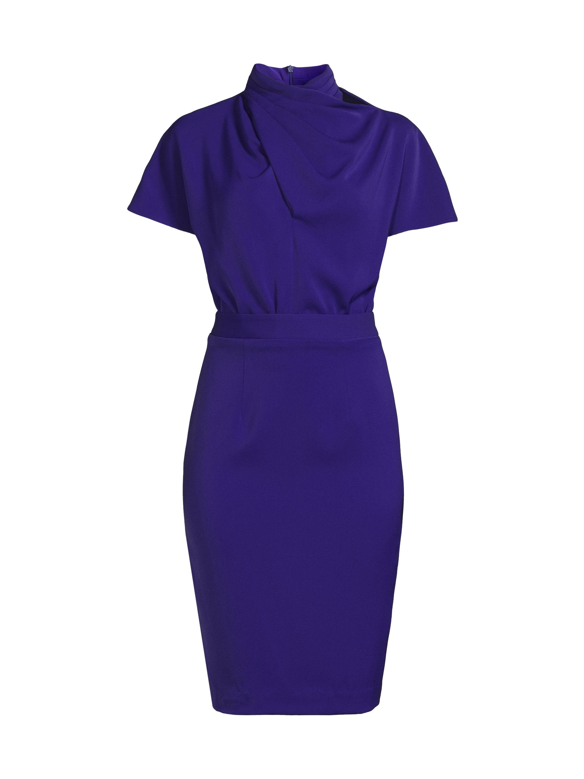 Black Halo Women's Estella Midi Dress - Dark Indigo