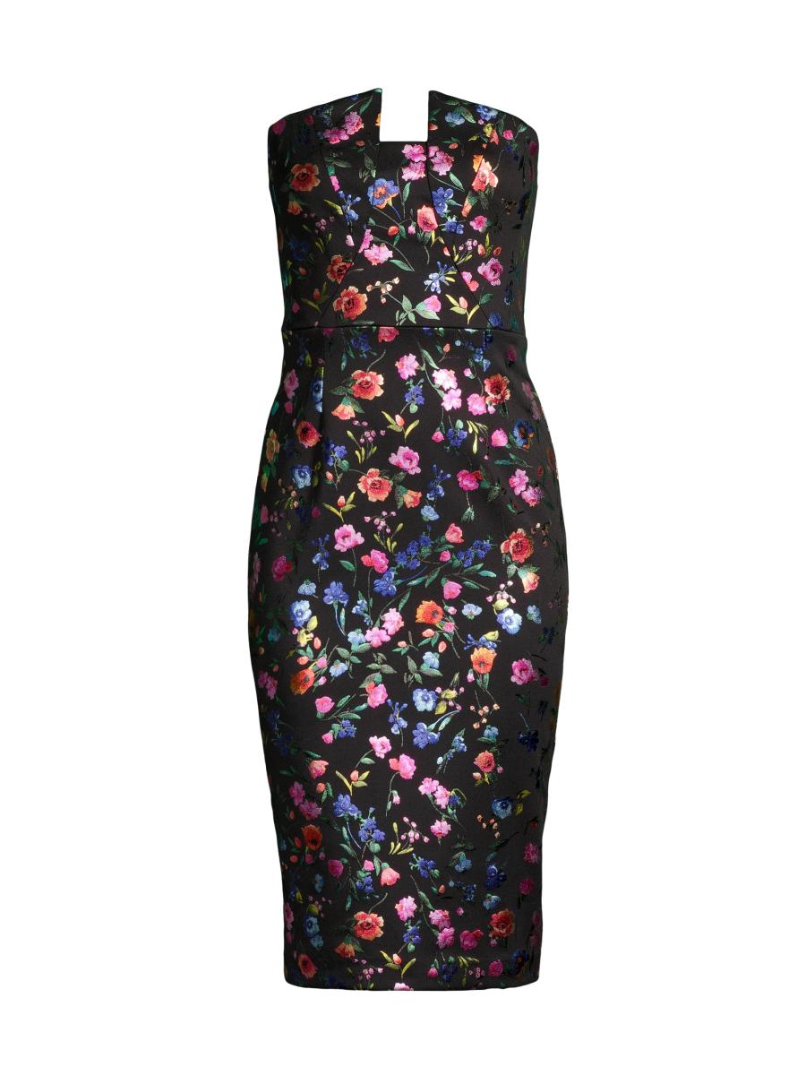 black halo dress sale Women's Caine Dress, Black, 0 : Clothing, Shoes & Jewelry 95% Polyamide Black Halo Brooklyn Flutter Sleeve