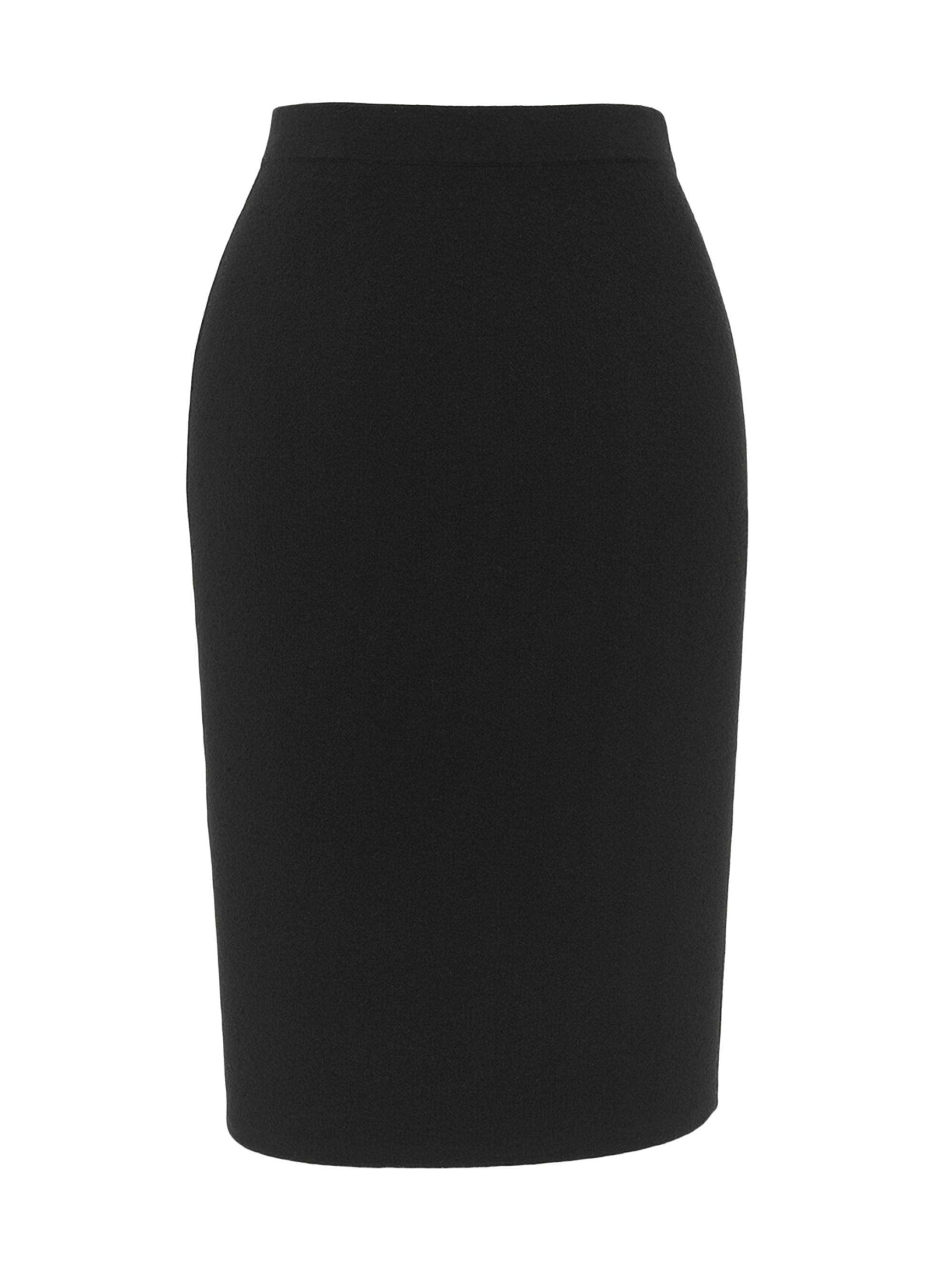 Saint Laurent Women's Pencil Skirt in Wool - Black