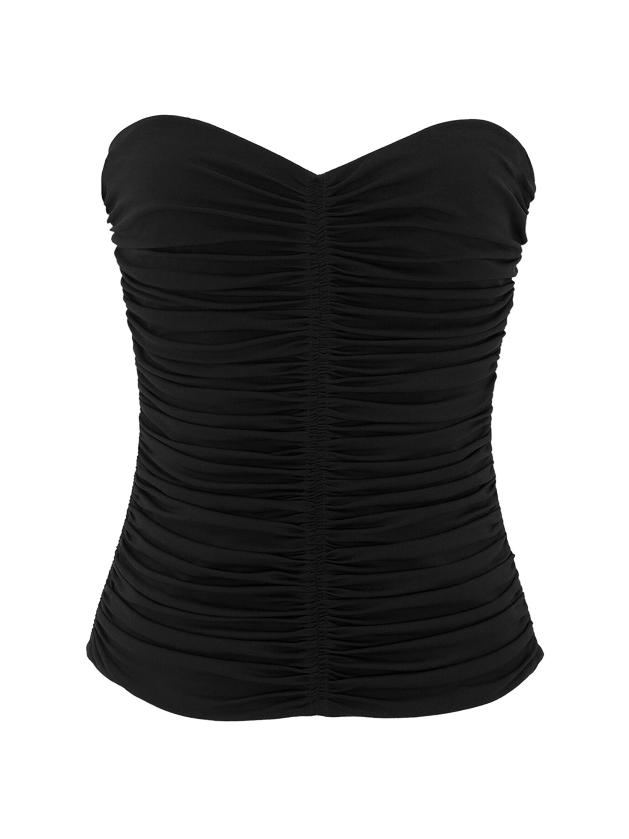 Saint Laurent Women's Bustier in Crepe Jersey - Black