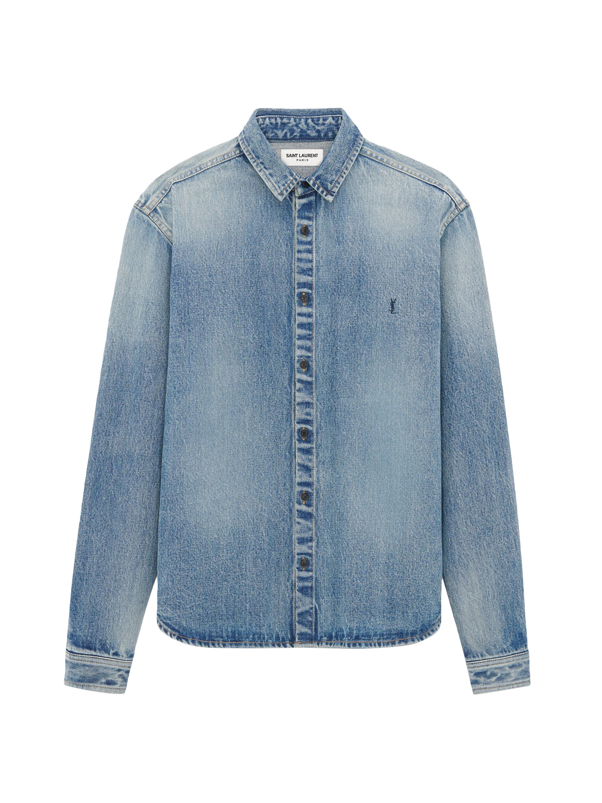 Saint Laurent Cassandre Shirt in Trouville Beach Denim | Saks