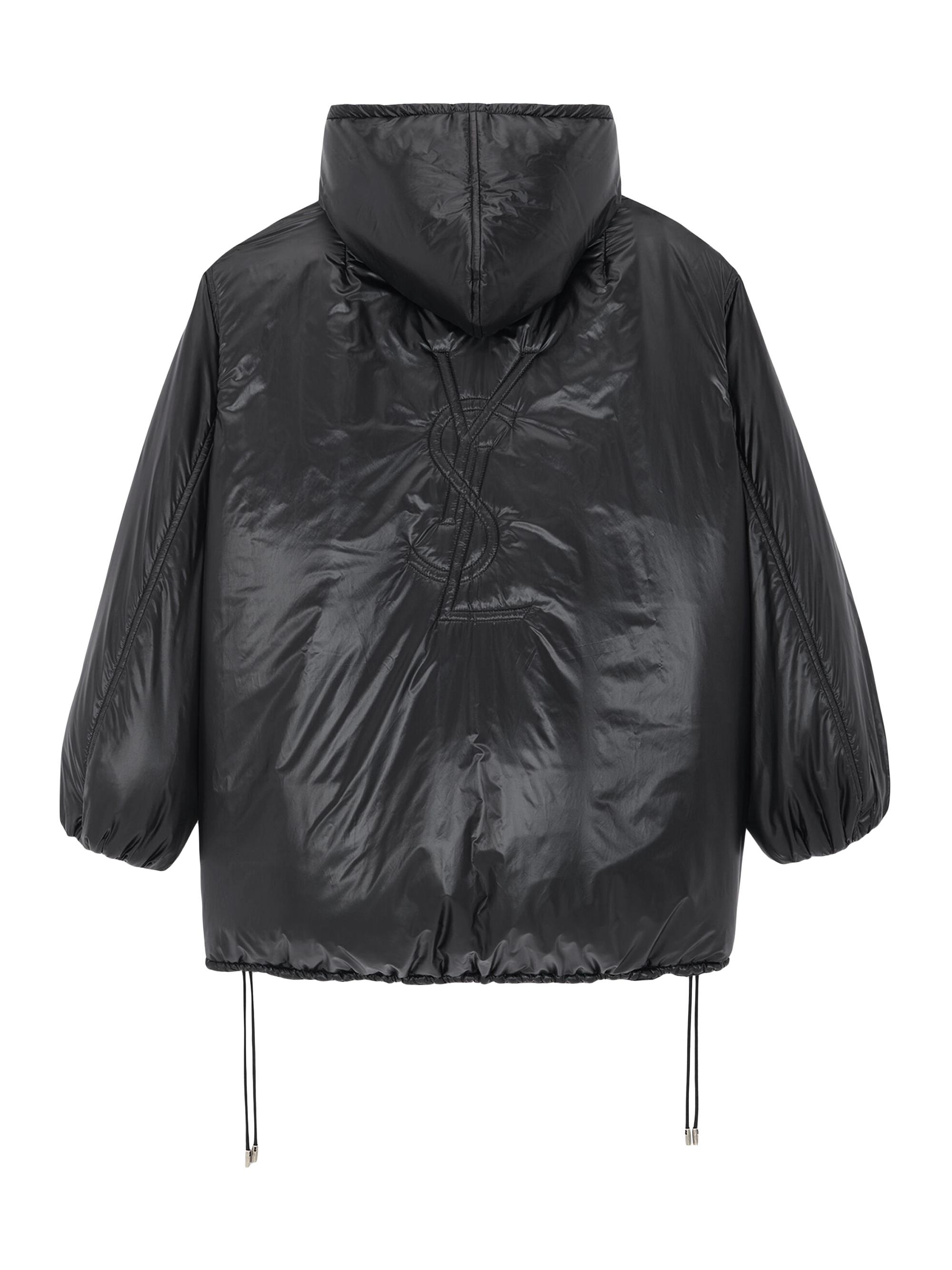 Saint Laurent Women's Cassandre Anorak in Nylon - Black