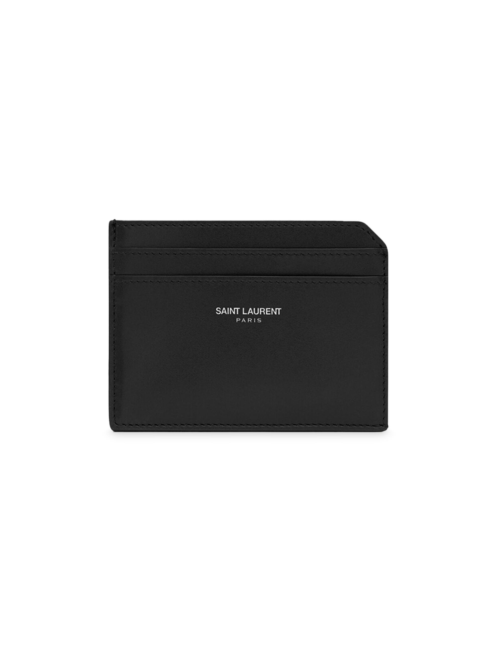 Saint Laurent Tiny Monogram Zipped Fragments Credit Card Case In