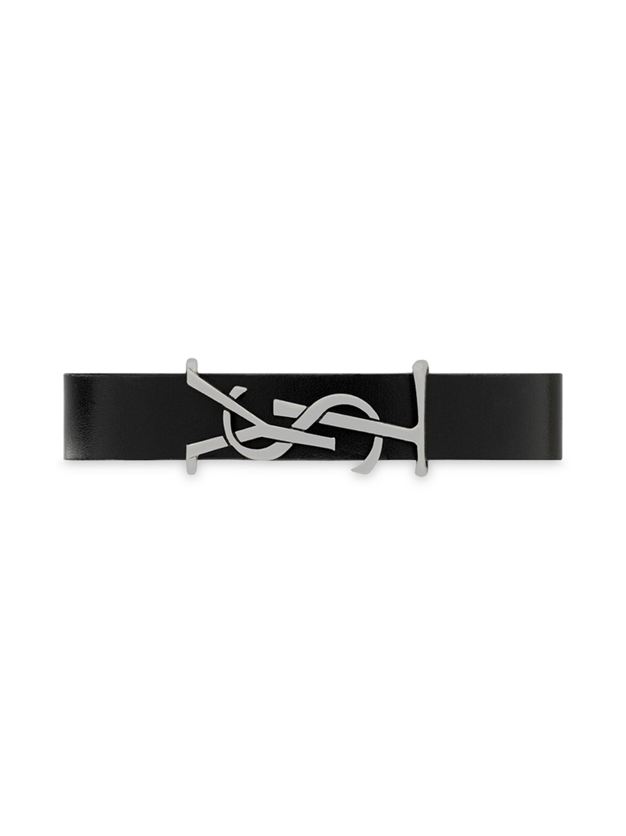 Saint Laurent Cassandre Bracelet in Leather and Metal | Saks Fifth