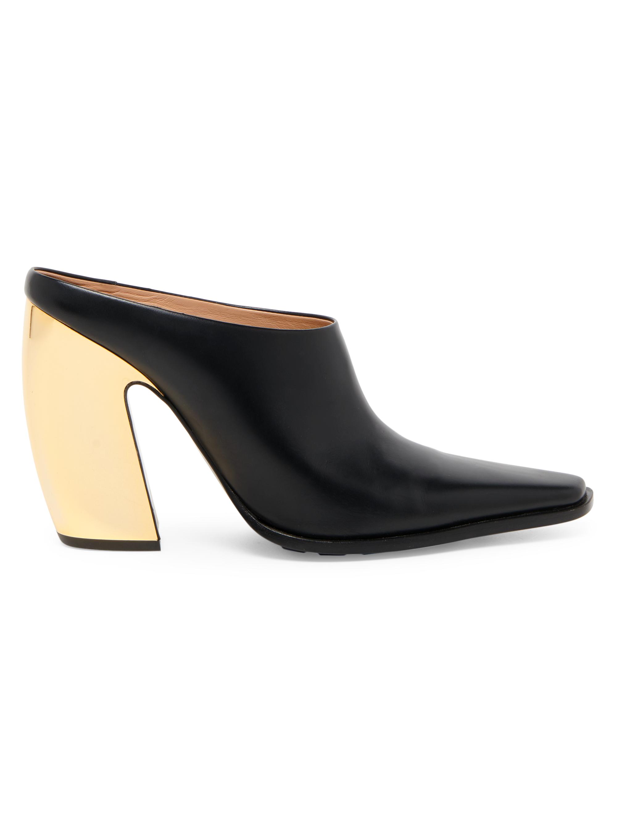 Bottega Veneta Women's Tex 100MM Leather Metallic Pumps - Blackgold