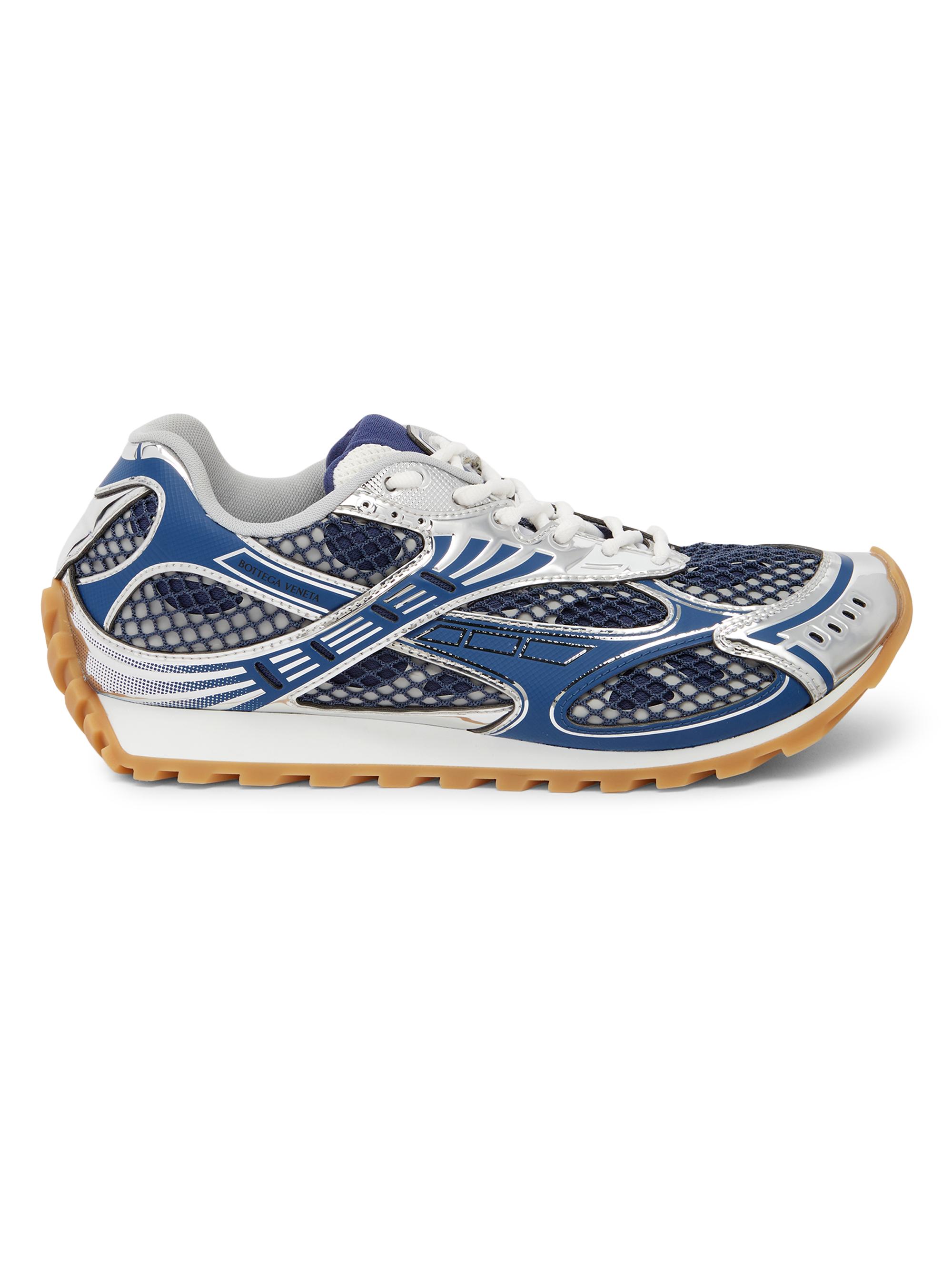 Bottega Veneta Women's Orbit Technical Mesh Sneakers - Blue Venezia Silver