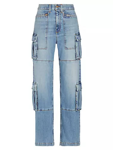 Giana Mid-Rise Cargo Jeans
