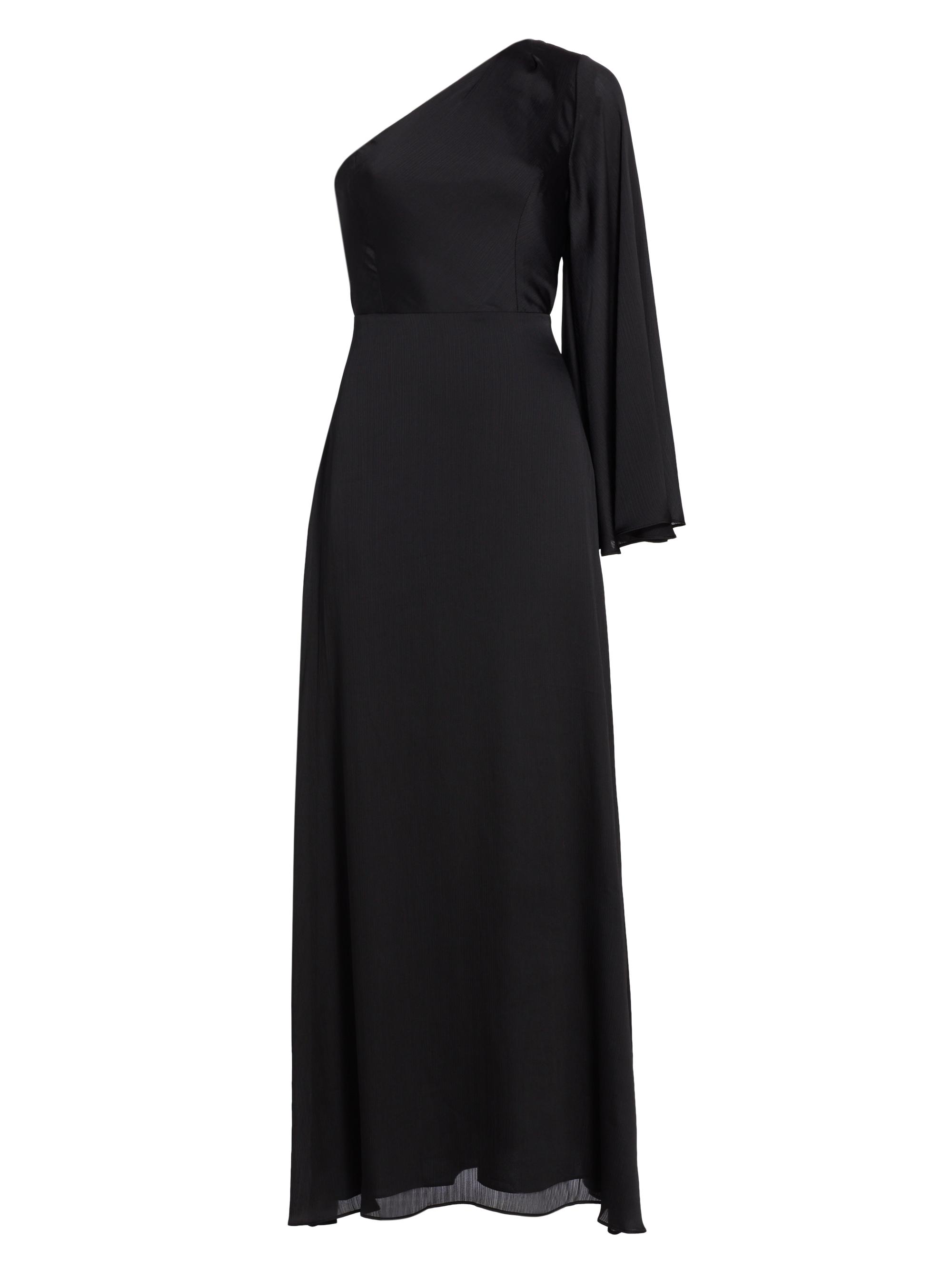 Sachin & Babi Women's Keely Satin One-Shoulder A-Line Gown - Black