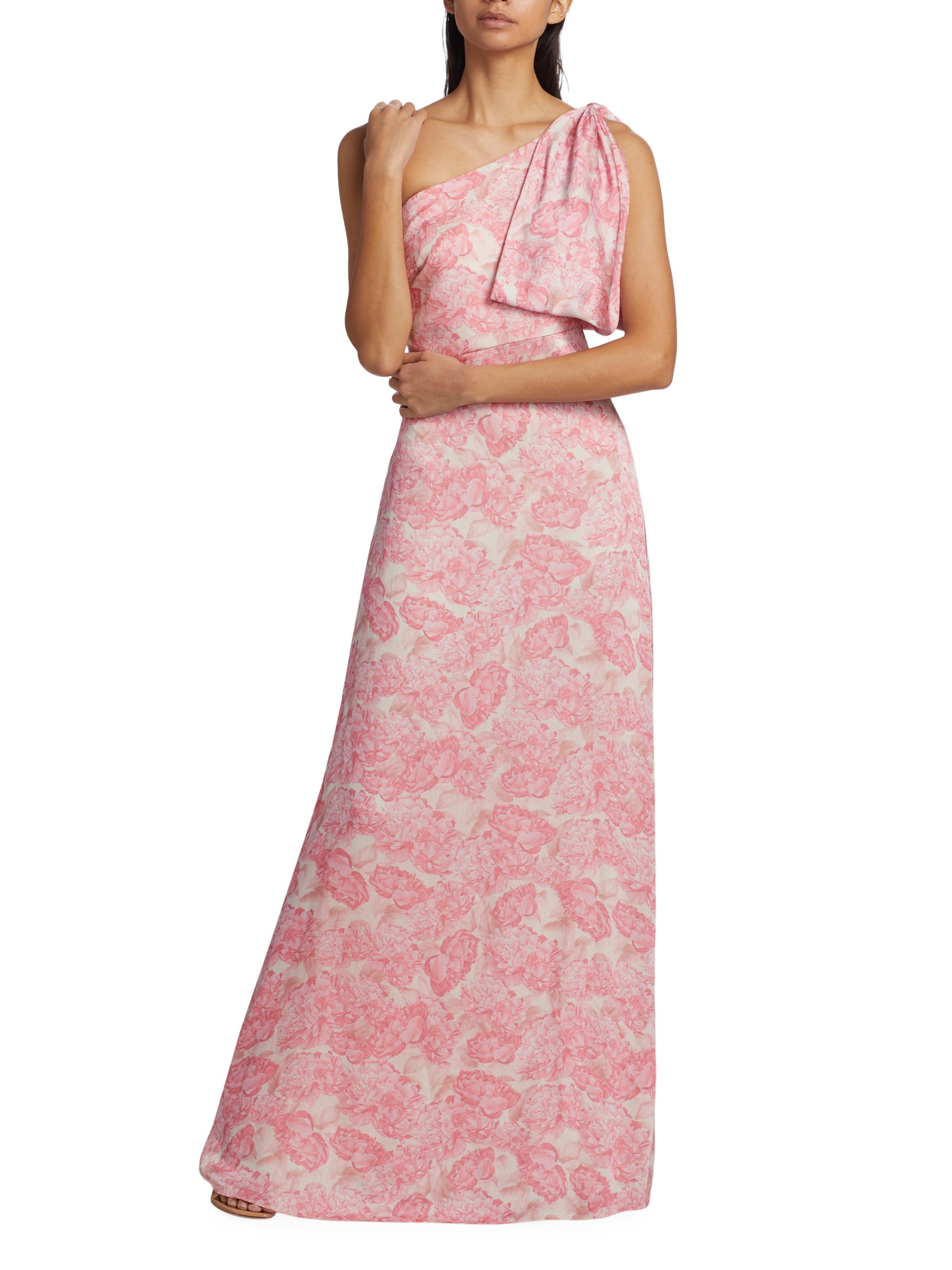 Sachin Babi Women's Chelsea One-Shoulder Bow Gown Rouge D