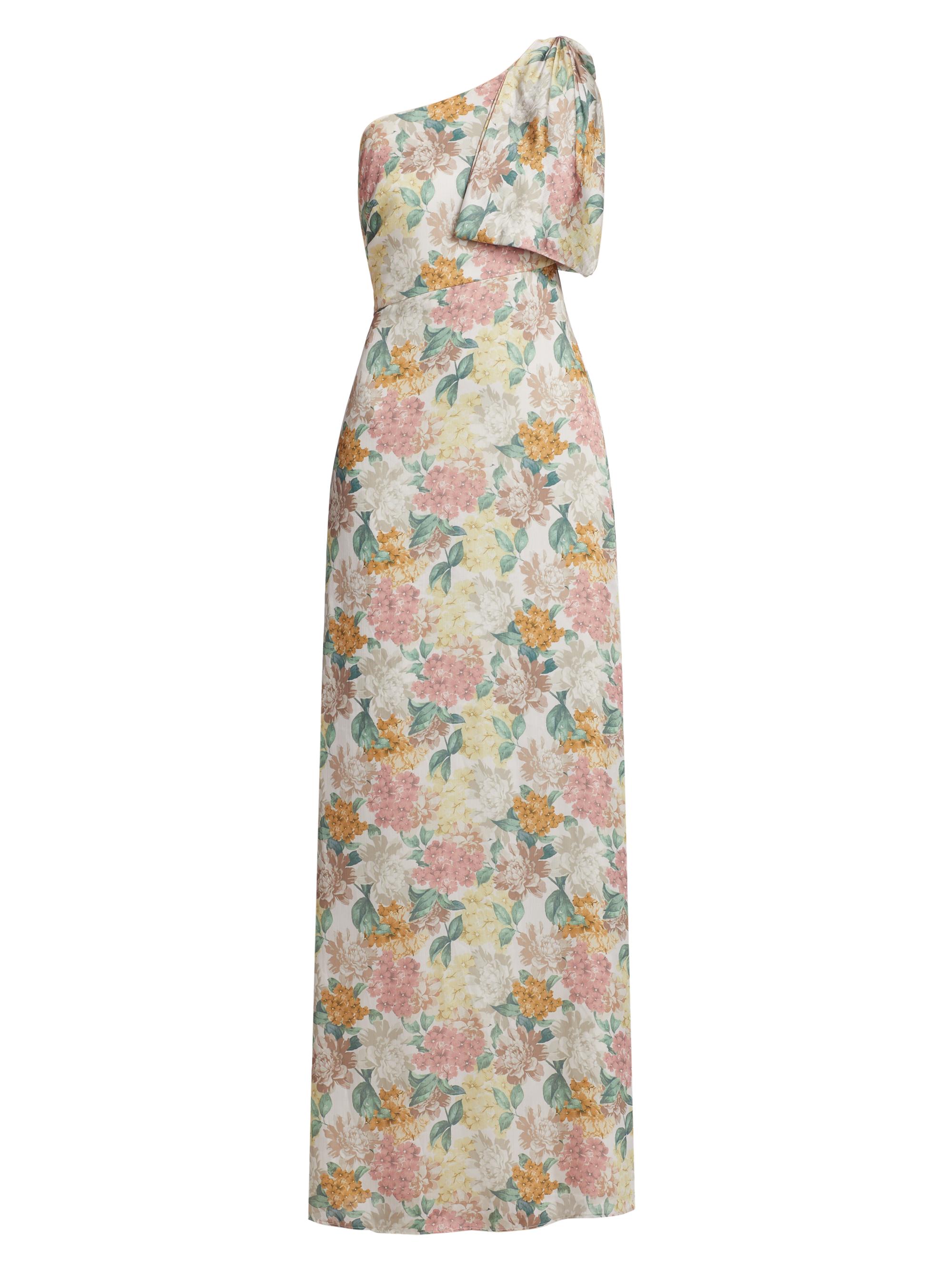 Sachin & Babi Women's Chelsea One-Shoulder Bow Gown - Antique Bouquet