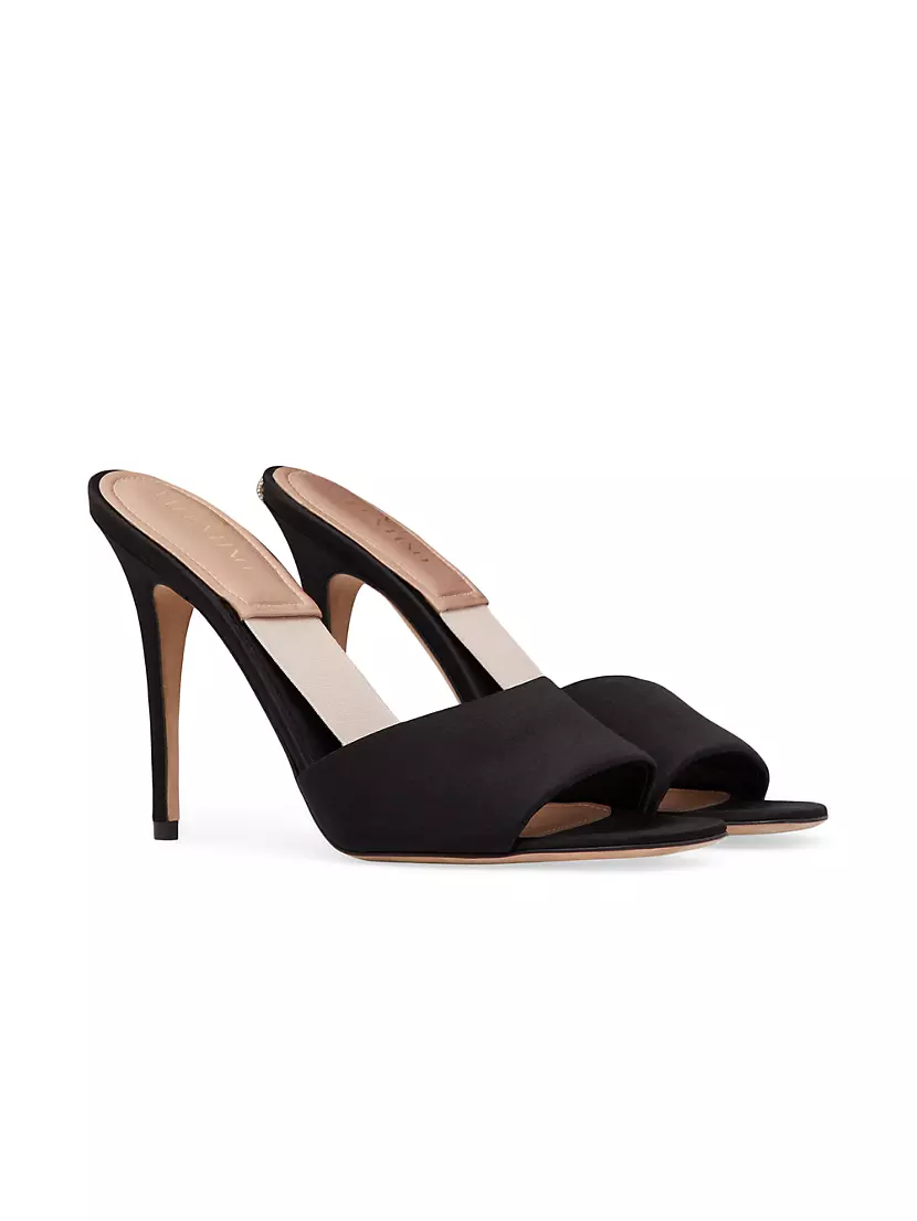 Shop Valentino Garavani Nite-Out Satin Slide Sandals | Saks Fifth 