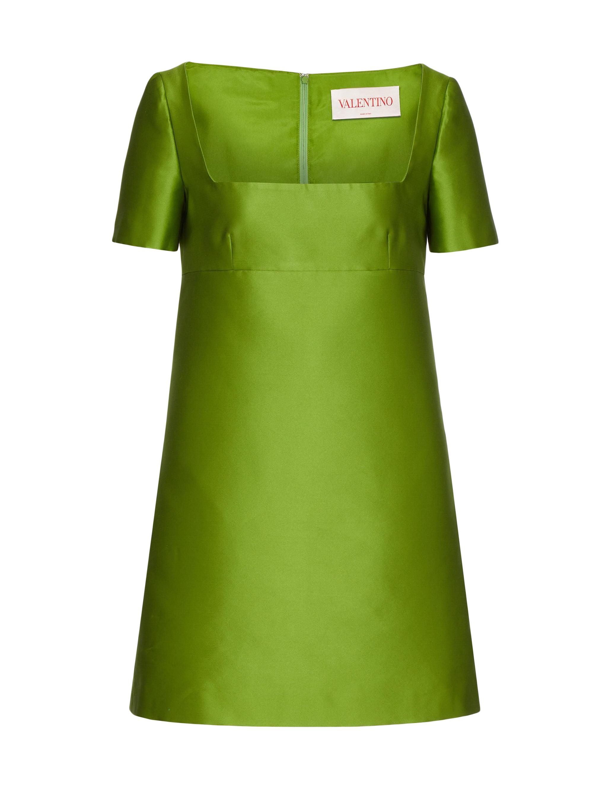 Valentino Garavani Short Dress In Techno Duchesse | Saks Fifth Avenue