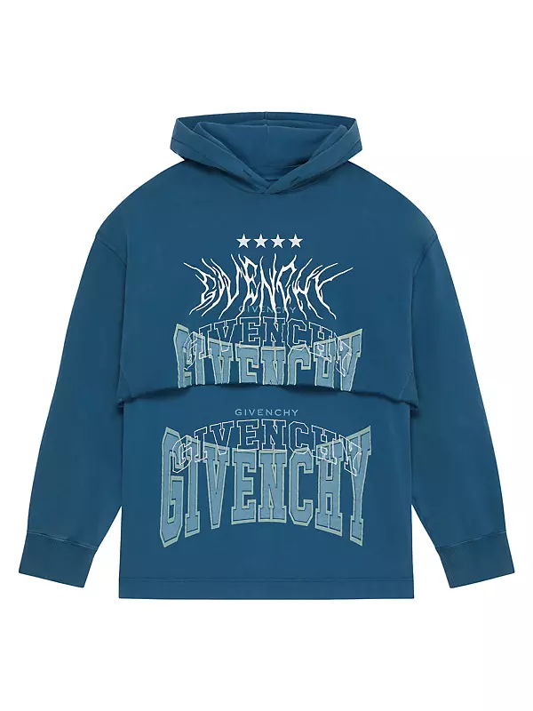 Shop Givenchy Double Layered Hoodie In Felpa