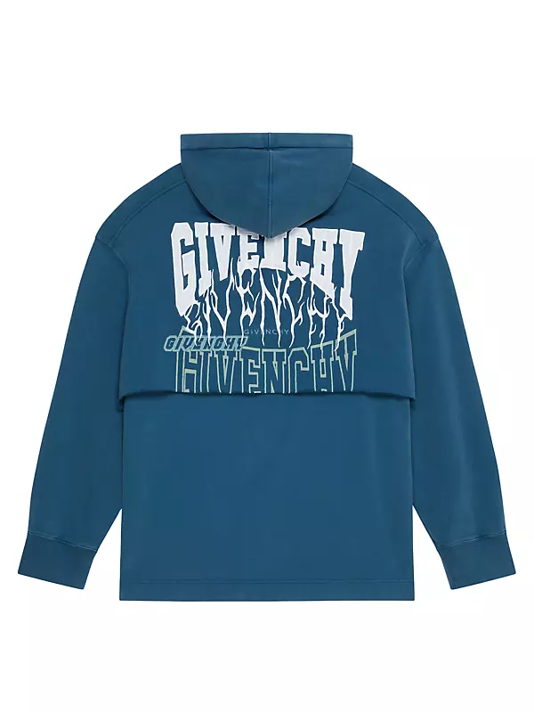 Shop Givenchy Double Layered Hoodie In Felpa