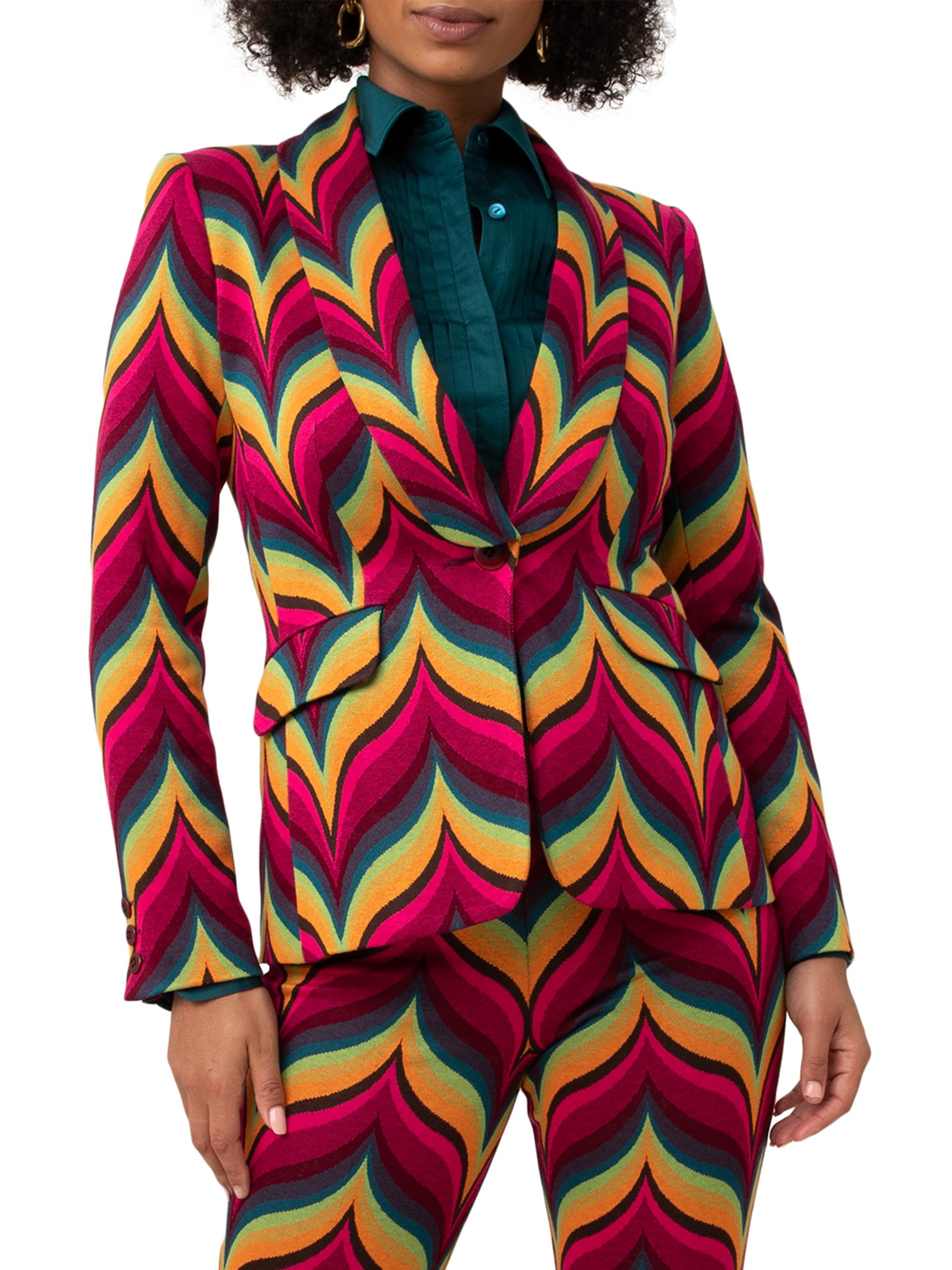 Trina Turk Women's West Village Chevron Jacquard Blazer
