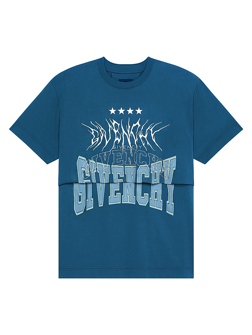 Shop Givenchy Double Layered T-Shirt In Jersey With Logo Shop Givenchy Double Layered T-Shirt In Jersey With Logo