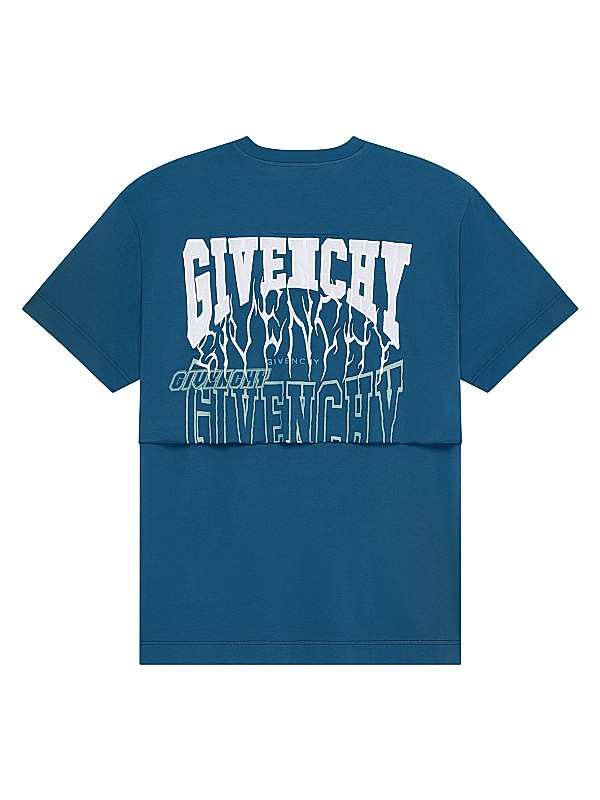 Shop Givenchy Double Layered T-Shirt In Jersey With Logo Shop Givenchy Double Layered T-Shirt In Jersey With Logo
