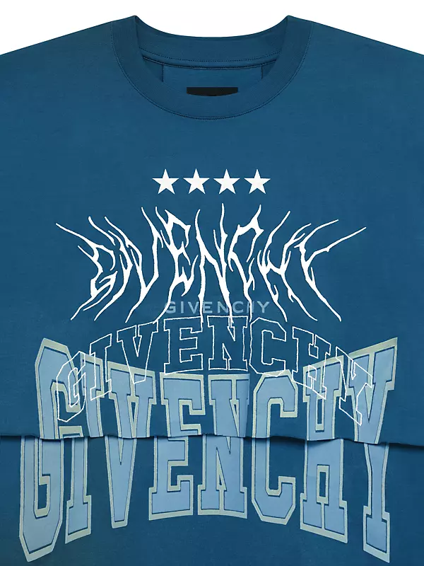 Shop Givenchy Double Layered T-Shirt In Jersey With Logo Shop Givenchy Double Layered T-Shirt In Jersey With Logo