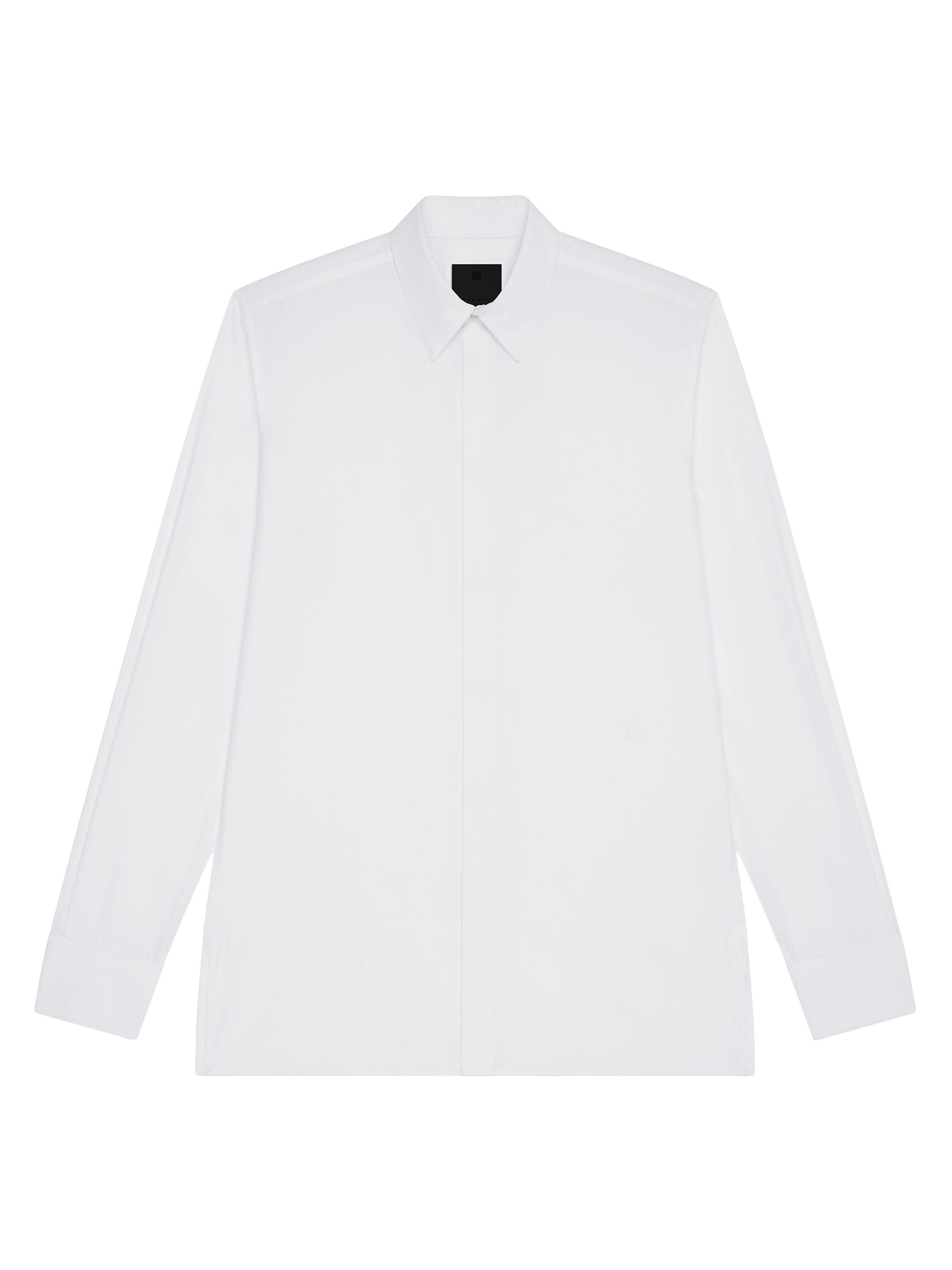 Givenchy Men's Shirt in 4G embroidered poplin - White