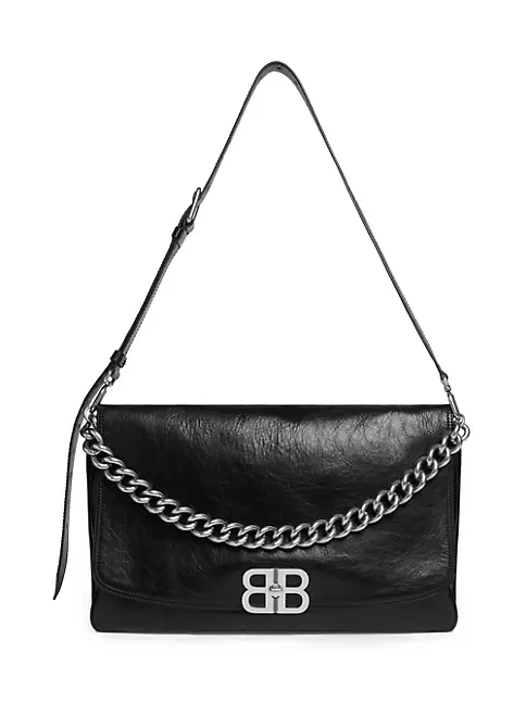 Balenciaga Bb Soft Small Flap Leather Shoulder Bag