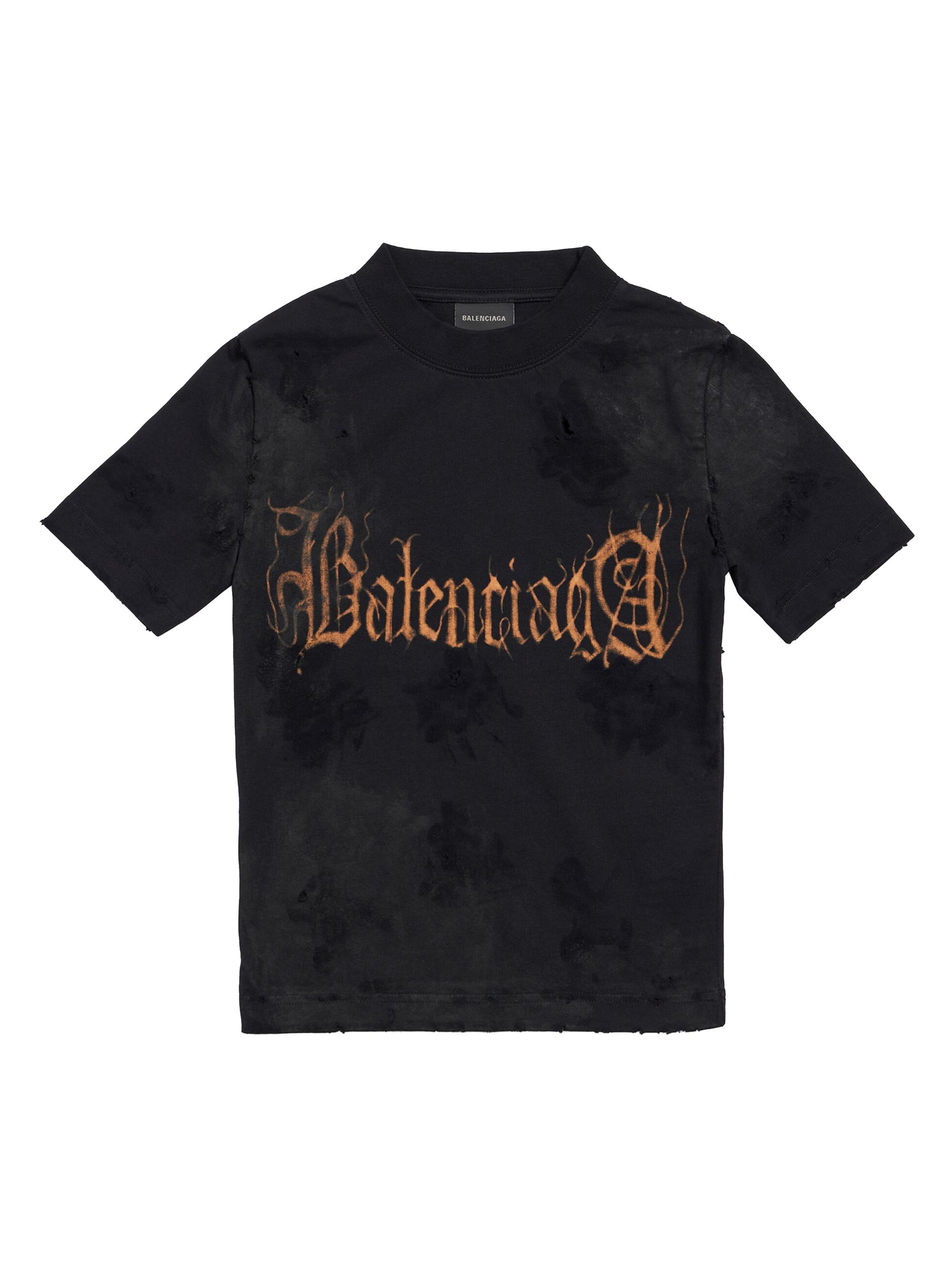 Balenciaga Women's Heavy Metal Tight T-Shirt - Black Faded