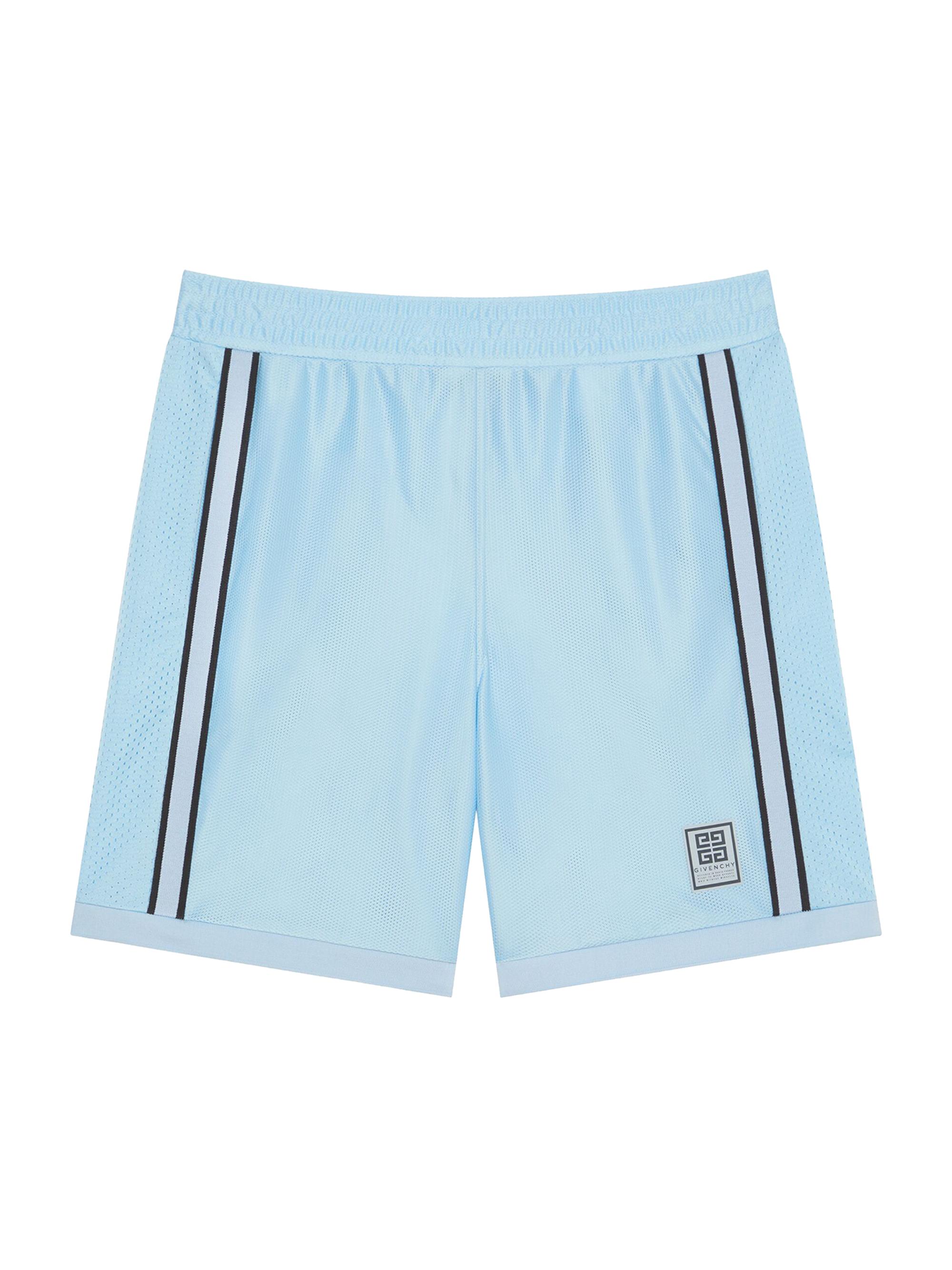 Givenchy Men's Basket Ball Shorts In Mesh - Light Blue XXL