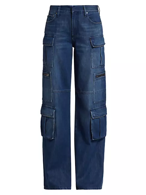 Shop Alice + Olivia Cay Baggy Denim Cargo Jeans | Saks Fifth Avenue