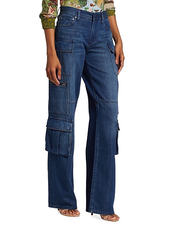 Shop Alice + Olivia Cay Baggy Denim Cargo Jeans | Saks Fifth Shop Alice + Olivia Cay Baggy Denim Cargo Jeans | Saks Fifth