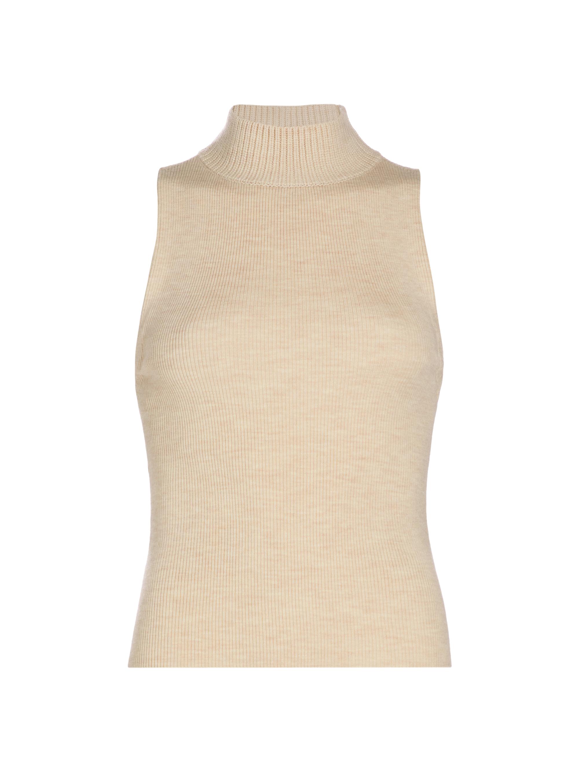 ALICE + OLIVIA Women's Darcey Sleeveless Wool-Blend Top - Almond Heather
