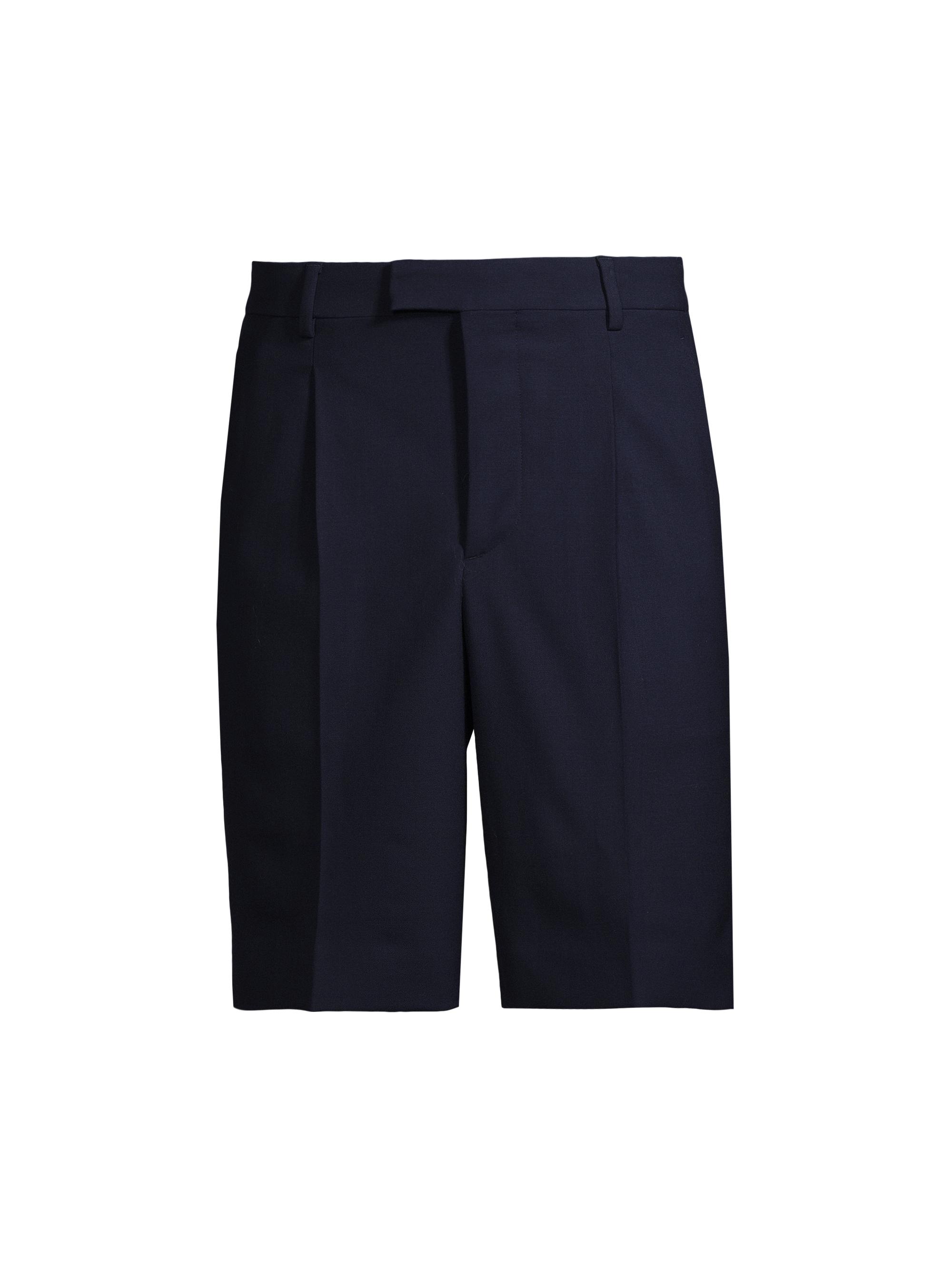 VTMNTS Men's Wool Tailored Shorts - Navy