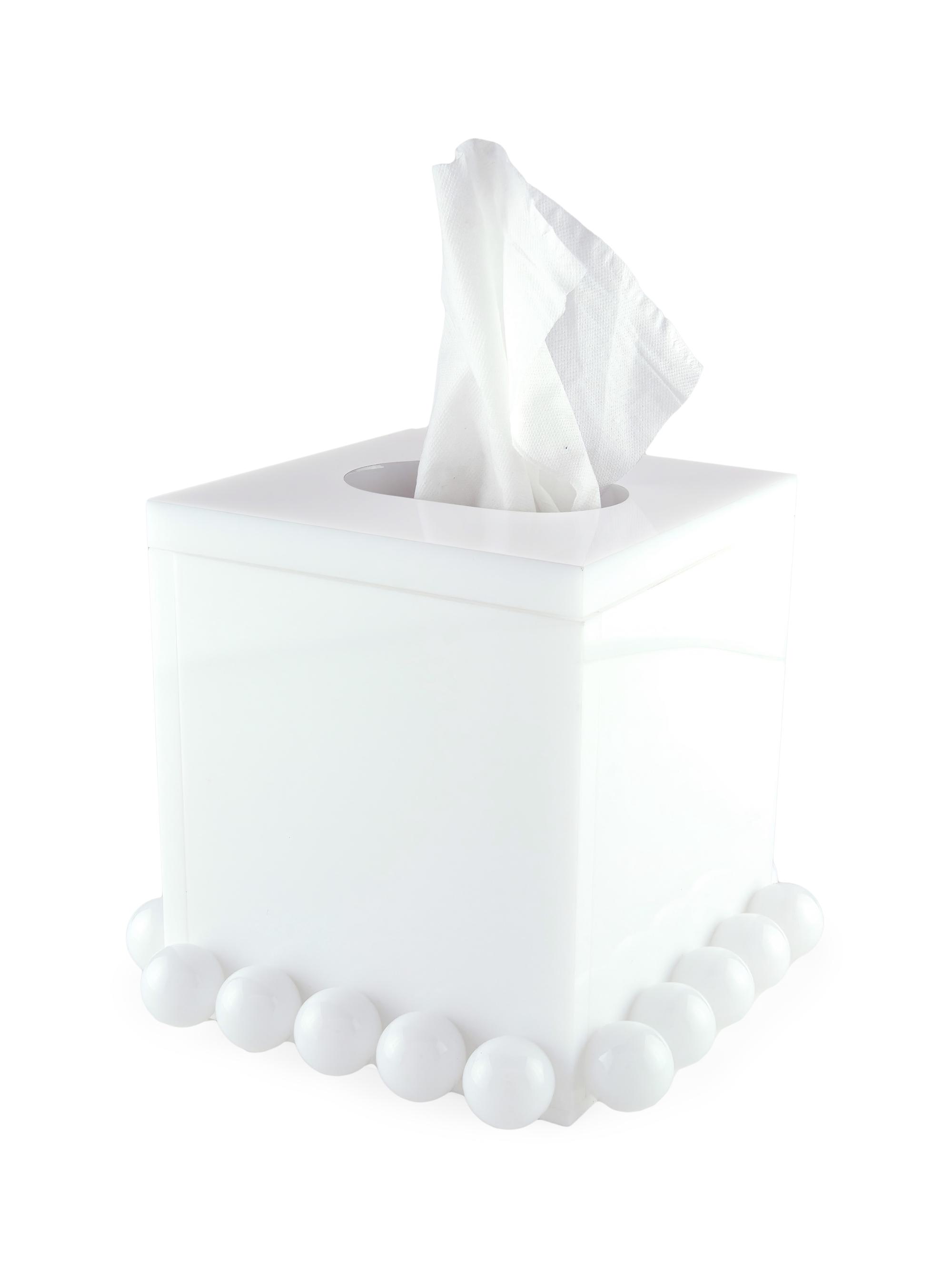 Tizo Lucite Bubble Tissue Box Cover - White