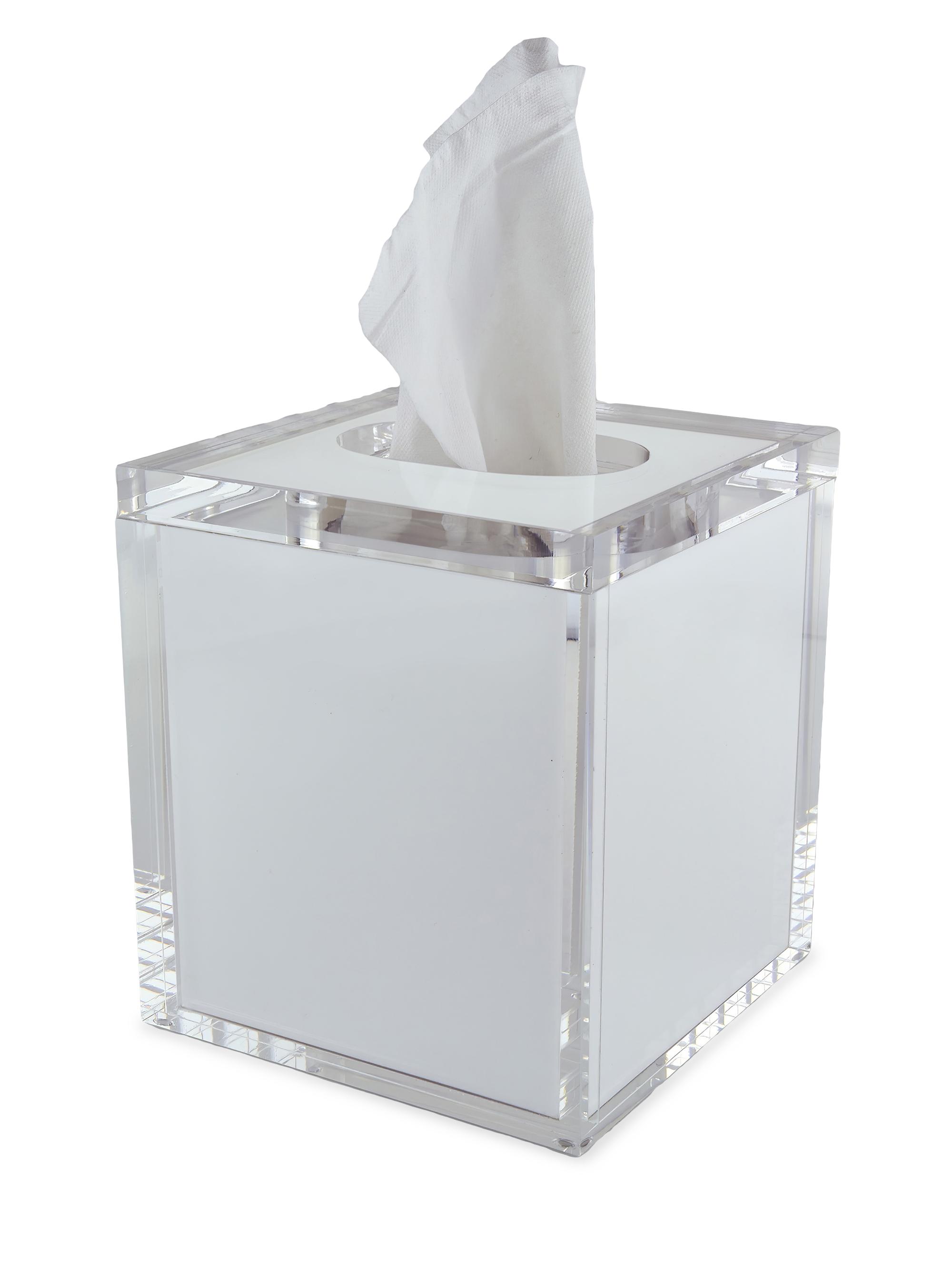 Tizo Lucite Tissue Box Cover - White